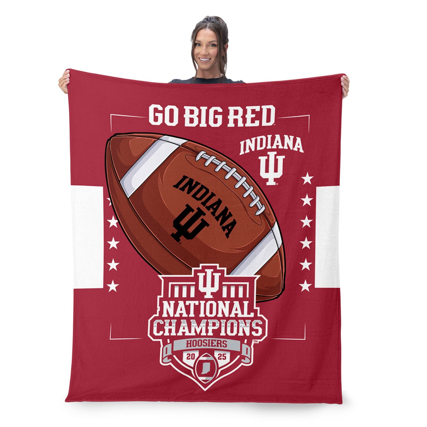 The Northwest Group Indiana Hoosiers College Football Playoff 2025 National Champions 46" x 60" Commit Silk Touch Throw Blanket - view number 2