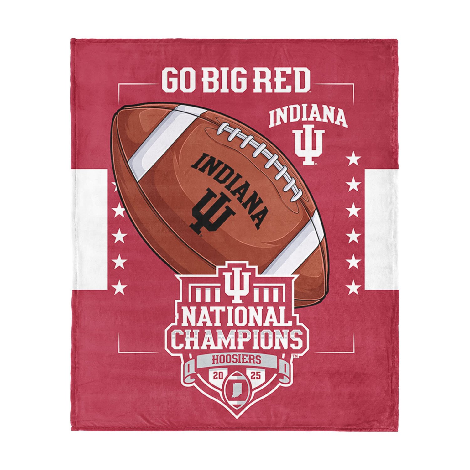 The Northwest Group Indiana Hoosiers College Football Playoff 2025 National Champions 46" x 60" Commit Silk Touch Throw Blanket