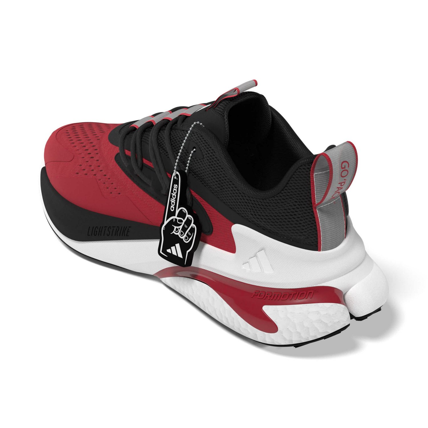 Unisex adidas Black NC State Wolfpack AlphaBoost V2 Shoes                                                                        - view number 3