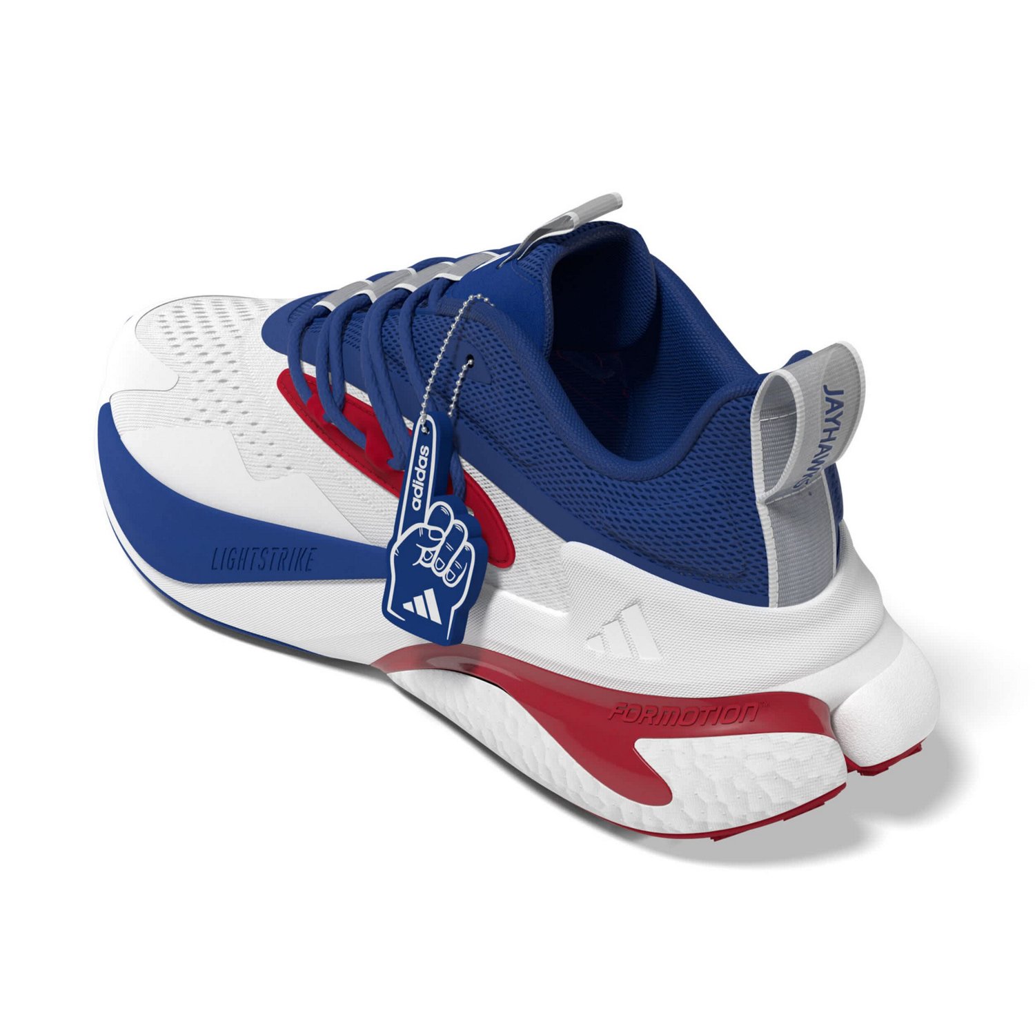 Unisex adidas Royal Kansas Jayhawks AlphaBoost V2 Shoes                                                                          - view number 3