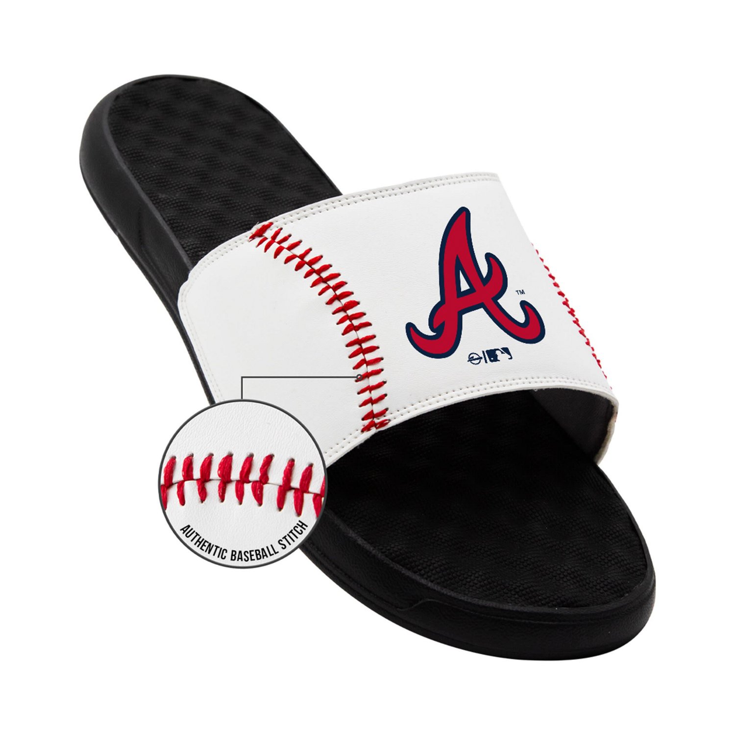 Unisex ISlide Atlanta Braves Baseball Stitch Slide Sandals - view number 2