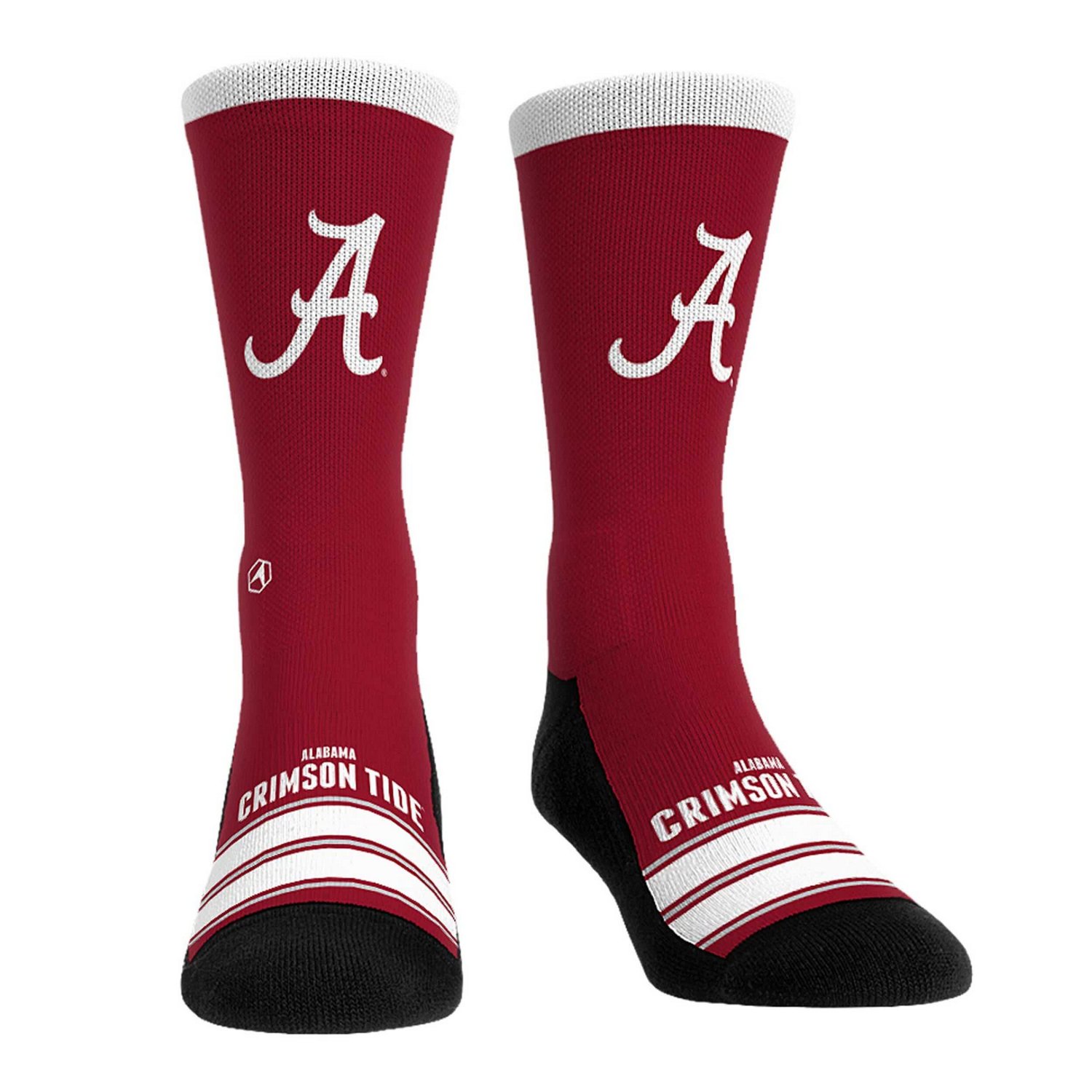 Unisex Rock Em Socks Alabama Tide Gametime Stripe Crew Socks