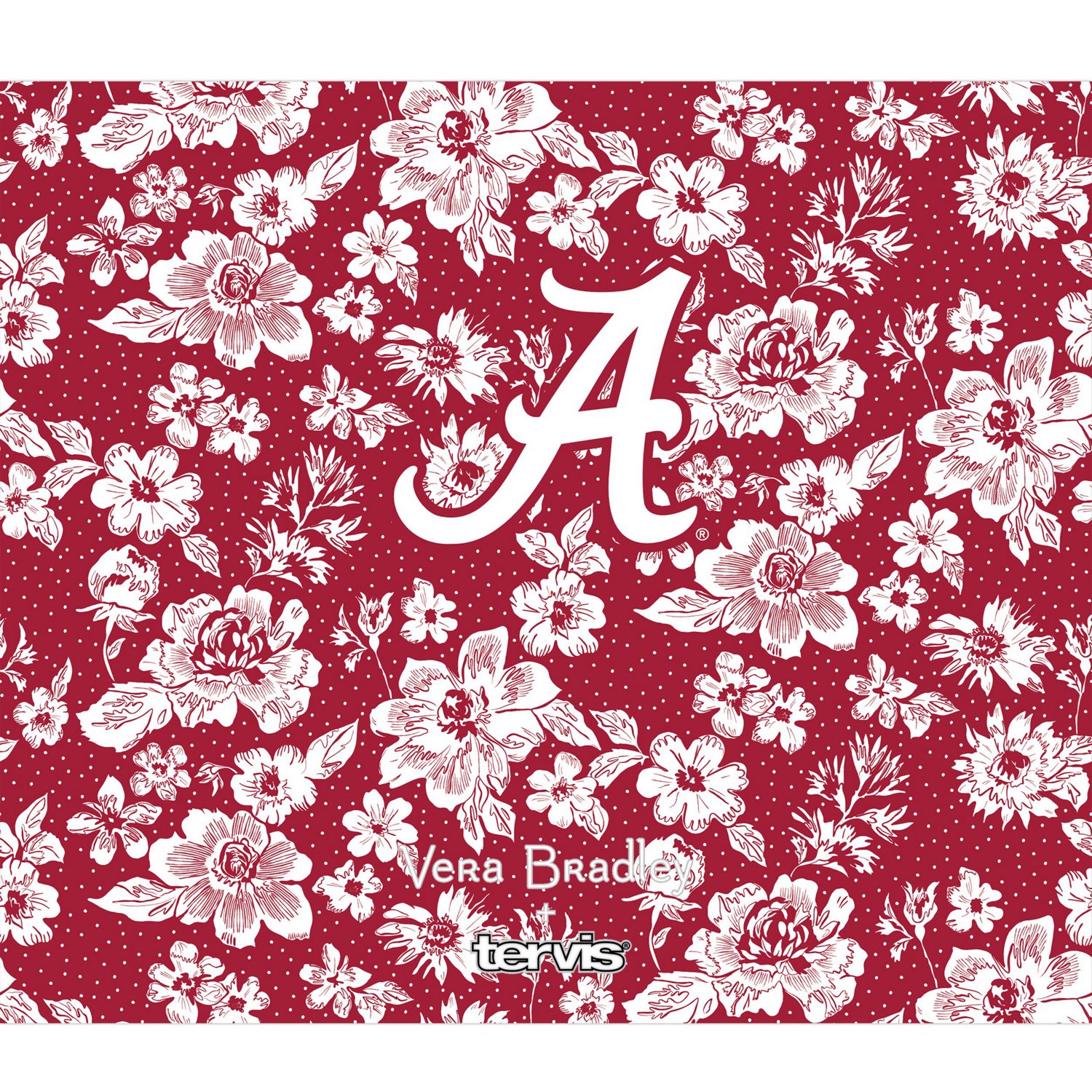 Vera Bradley x Tervis Alabama Crimson Tide 24oz Wide Mouth Bottle with Deluxe Lid