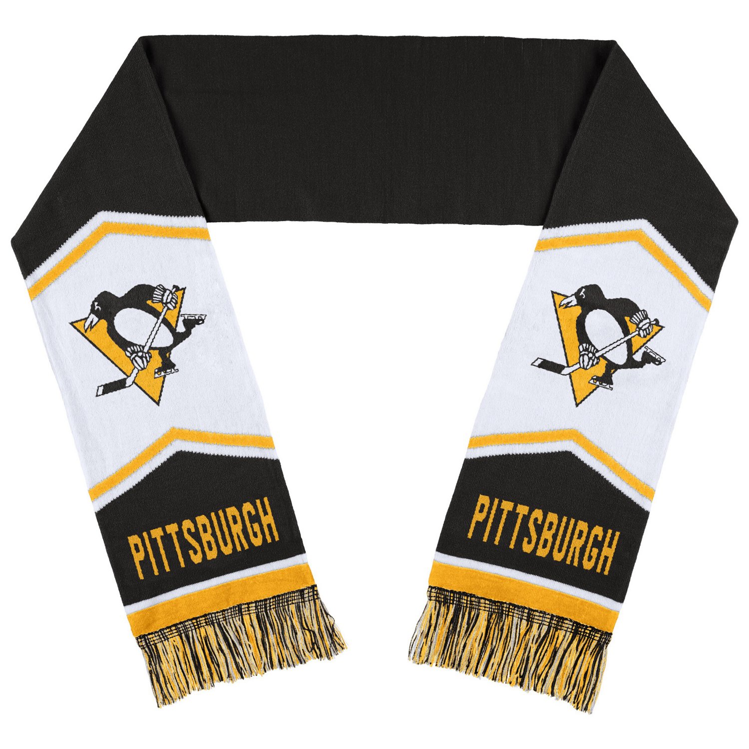 WEAR by Erin Andrews Pittsburgh Penguins Jacquard Stripe Scarf                                                                   - view number 1