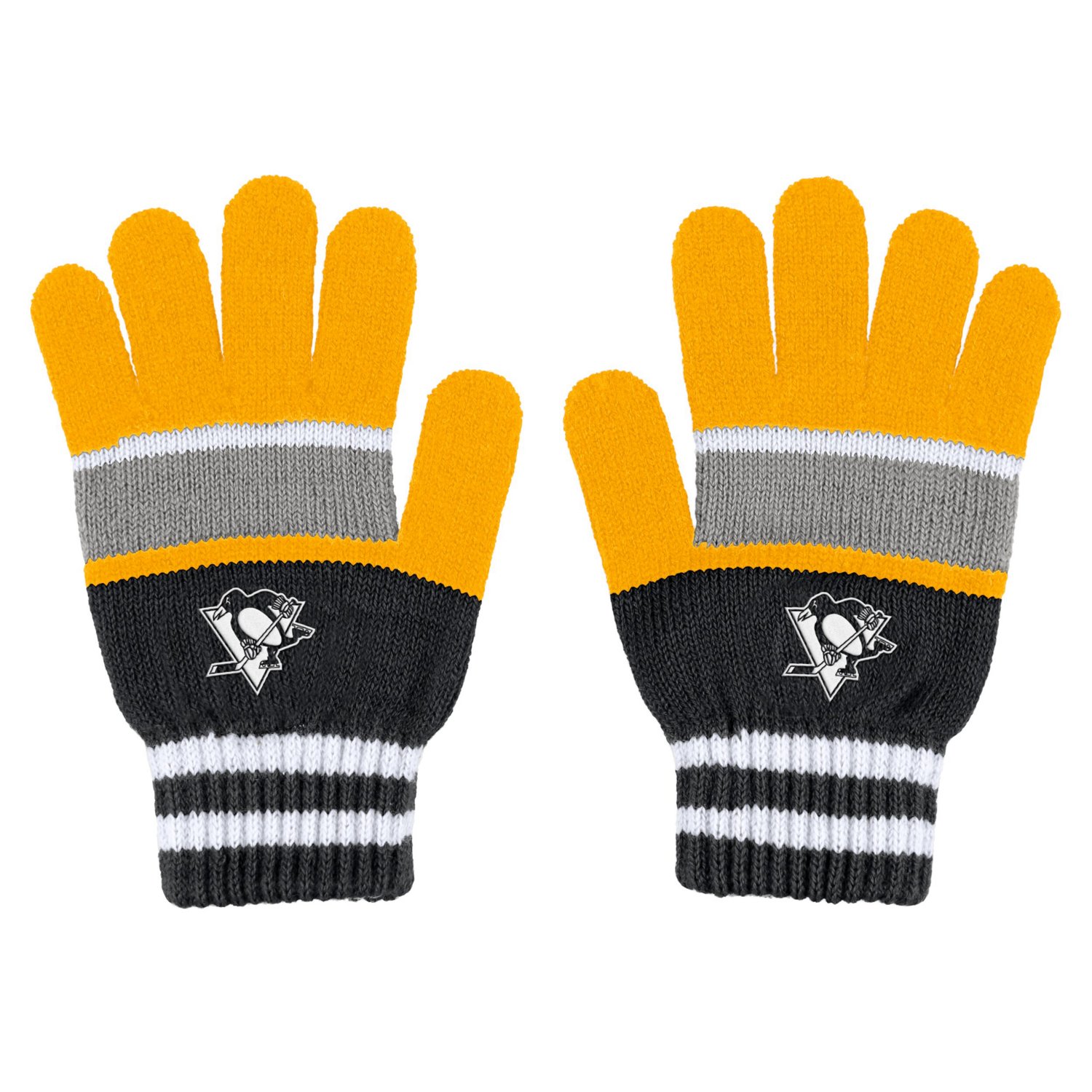 WEAR by Erin Andrews Pittsburgh Penguins Stripe Glove  Scarf Set                                                                 - view number 2