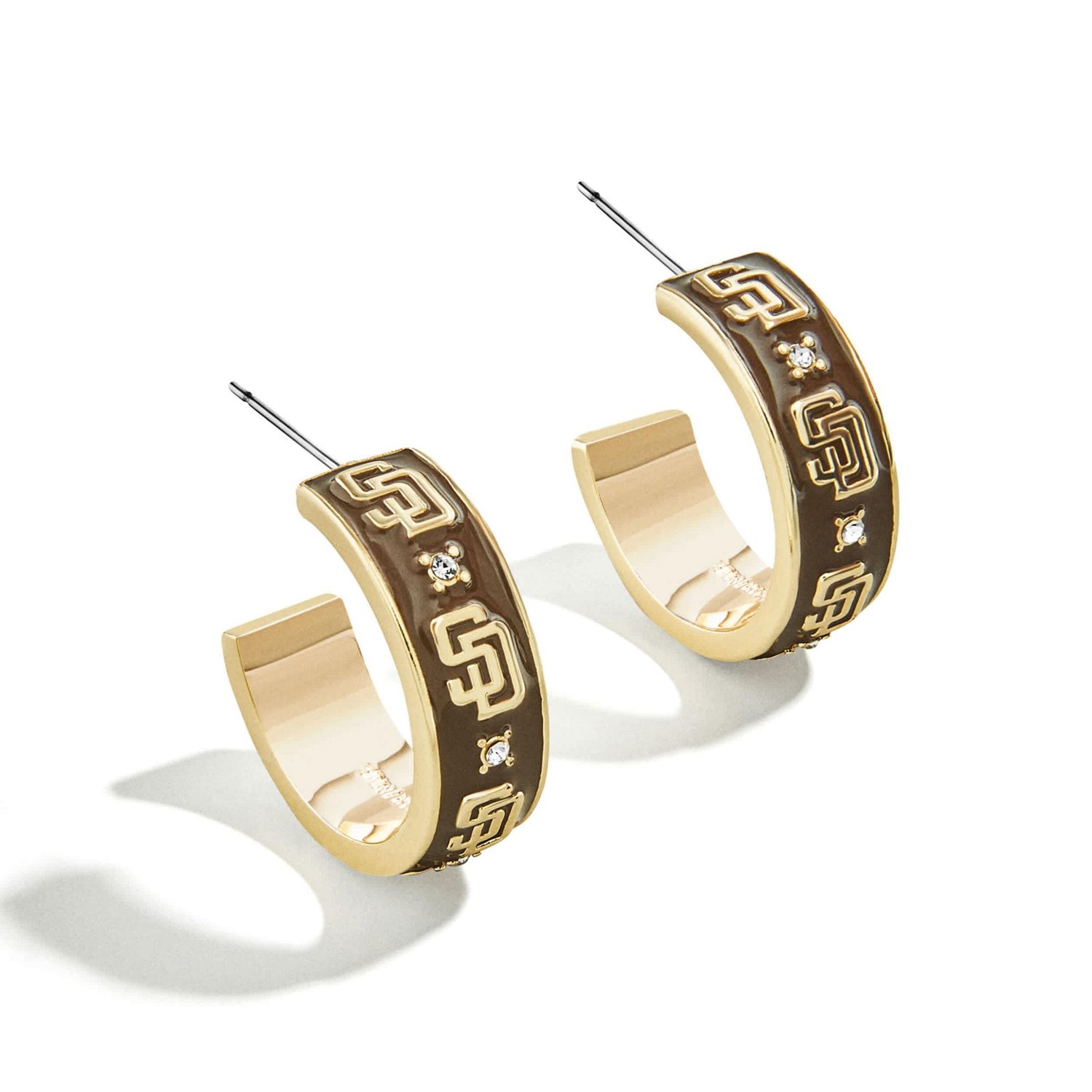 WEAR By Erin Andrews x BaubleBar San Diego Padres Enamel Hoop Earrings - view number 1