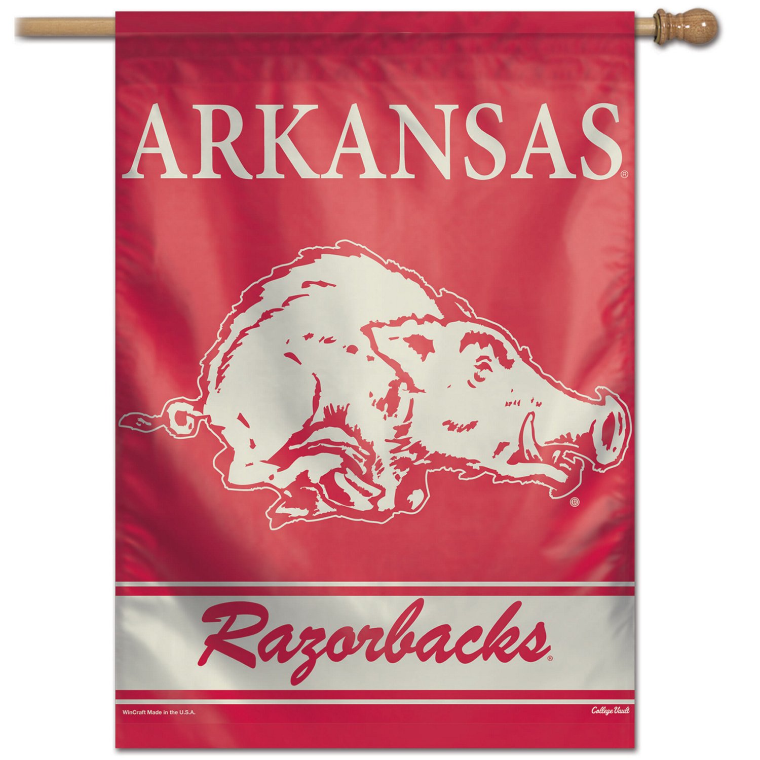 WinCraft Arkansas Razorbacks 28" x 40" College Vault Single-Sided Vertical Banner