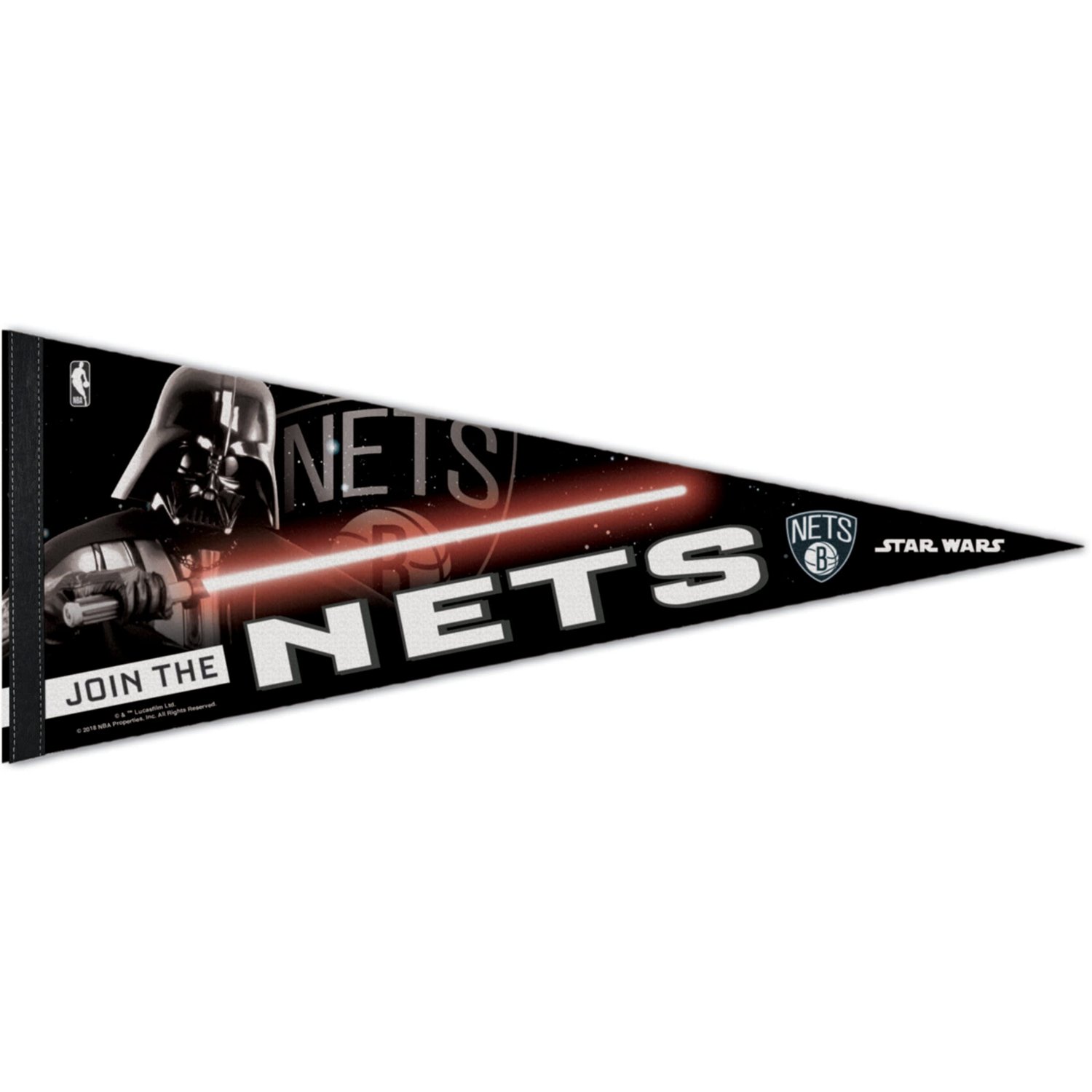 WinCraft Brooklyn Nets 12'' x 30'' Star Wars Premium Pennant                                                                     - view number 1