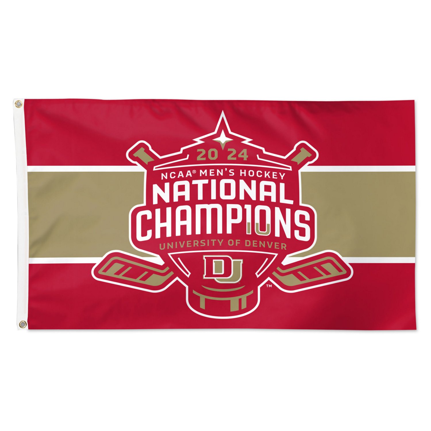 WinCraft Denver Pioneers 2024 NCAA Men's Ice Hockey National Champions 3' x 5' One-Sided Deluxe Flag                             - view number 1
