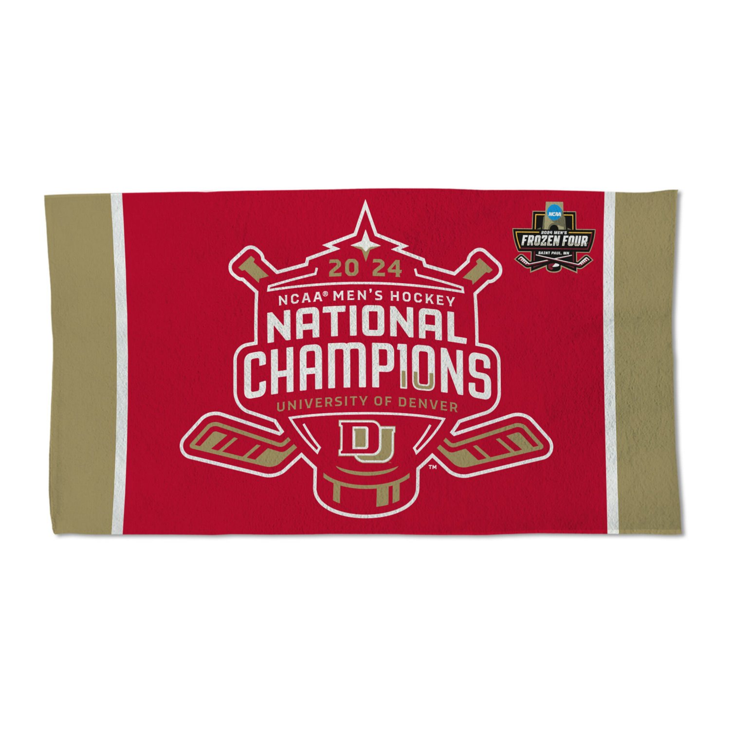 WinCraft Denver Pioneers 2024 NCAA Men's Ice Hockey National Champions Locker Room 22'' x 42'' Two-Sided Towel                   - view number 1