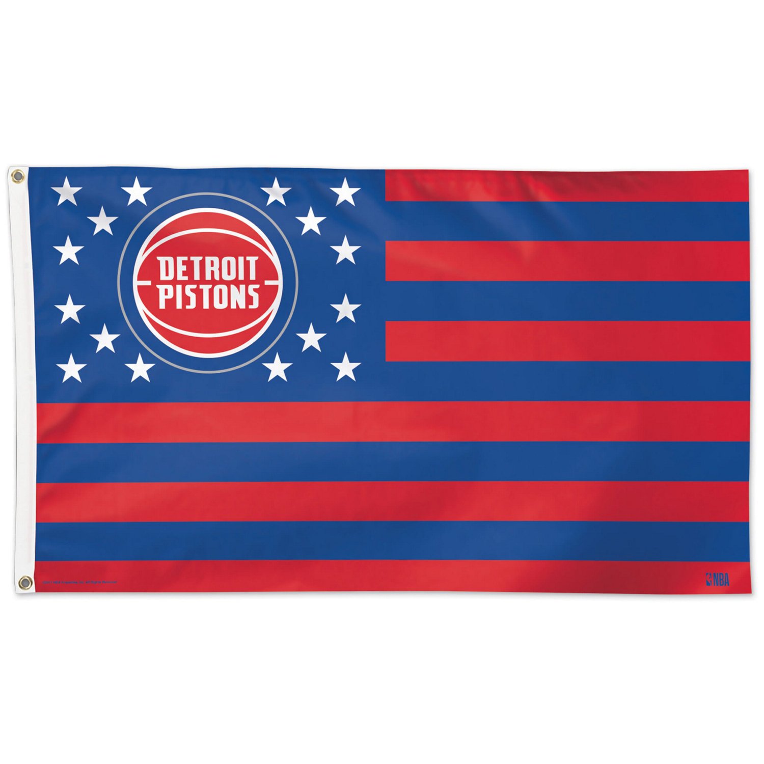WinCraft Detroit Pistons 3' x 5' Stars  Stripes One-Sided Flag - view number 1