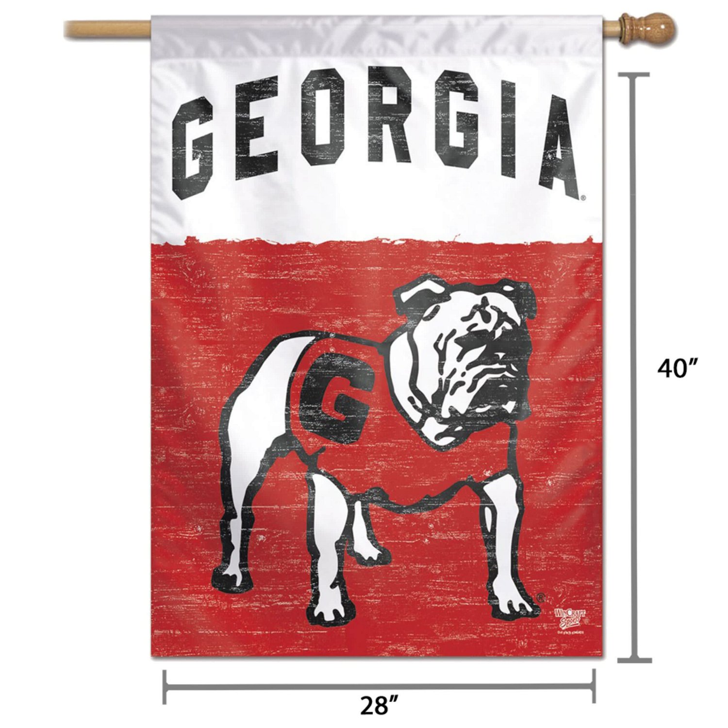 WinCraft Georgia Bulldogs 28" x 40" College Vault Single-Sided House Banner - view number 2