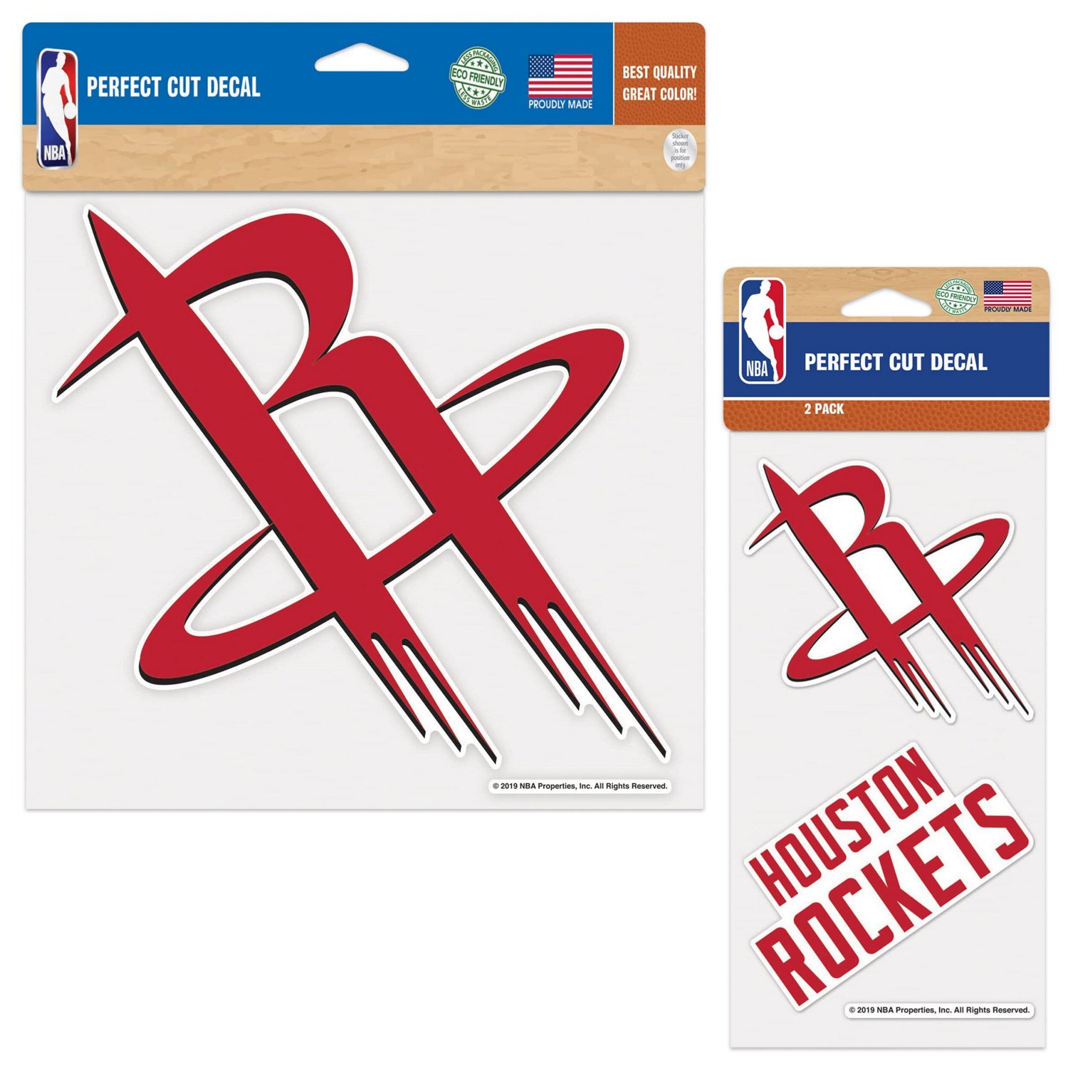 WinCraft Houston Rockets Perfect Cut Decal Two-Pack Set - view number 1