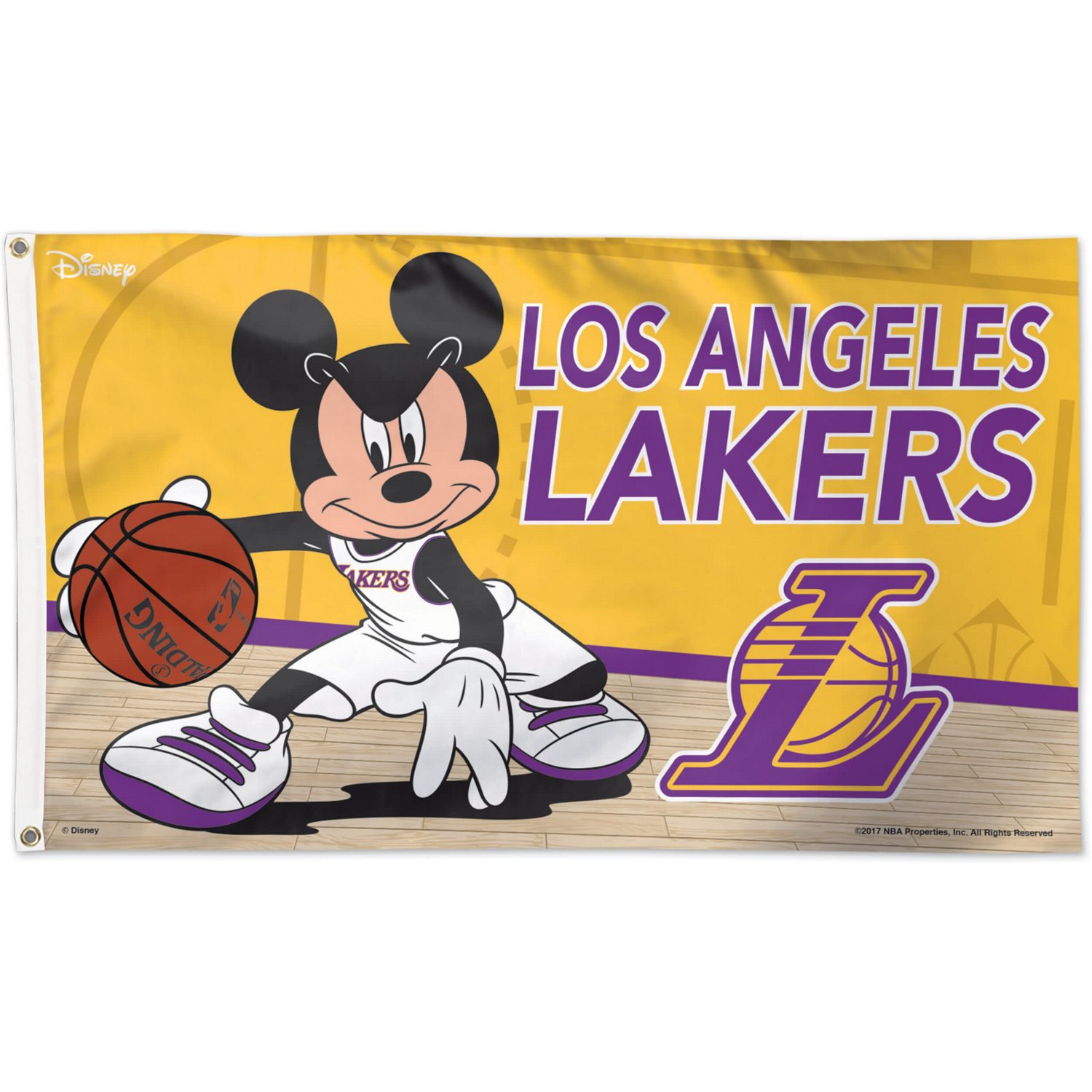 WinCraft Los Angeles Lakers Single-Sided 3' x 5' Deluxe Disney Flag - view number 1