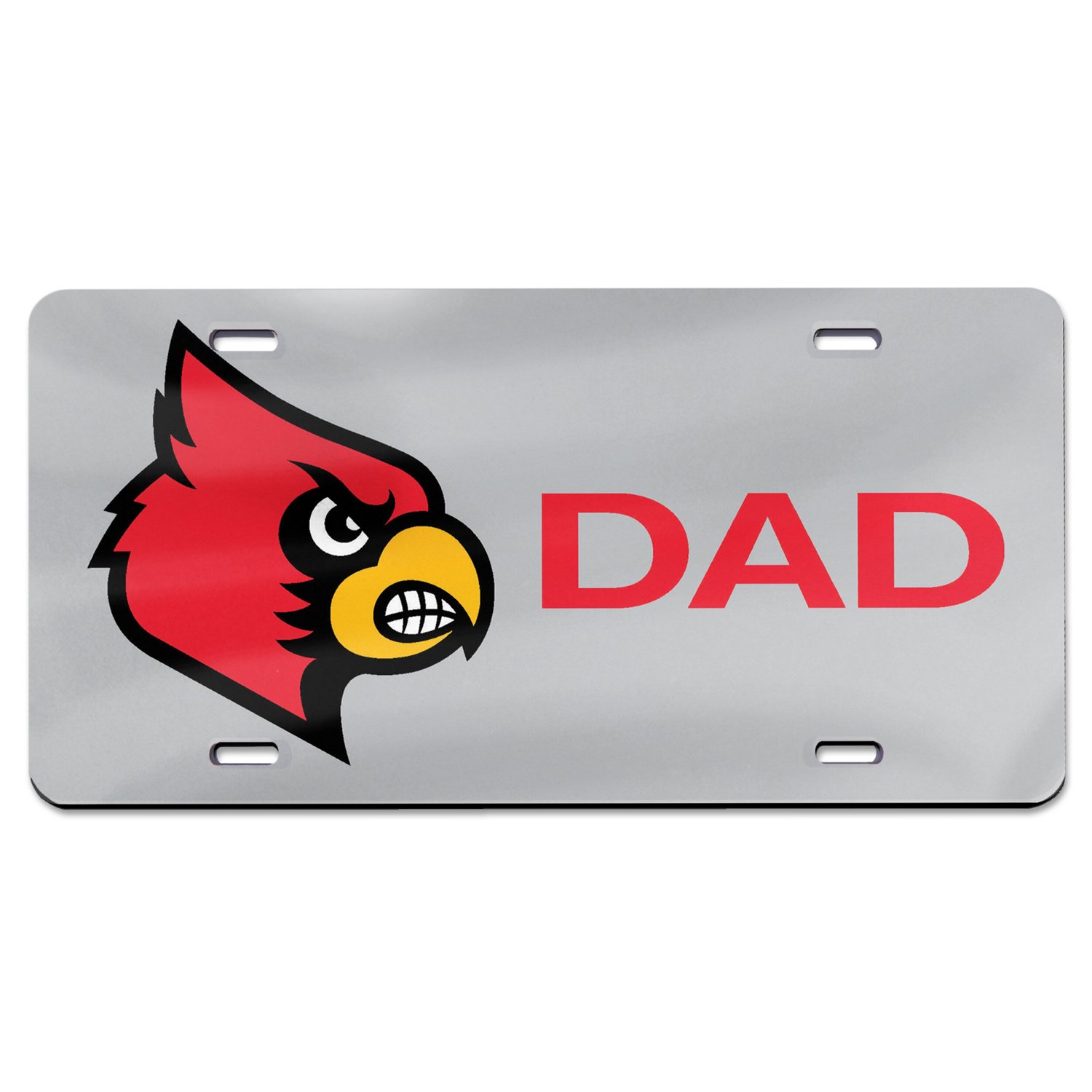 WinCraft Louisville Cardinals Dad Laser Cut Acrylic License Plate - view number 1