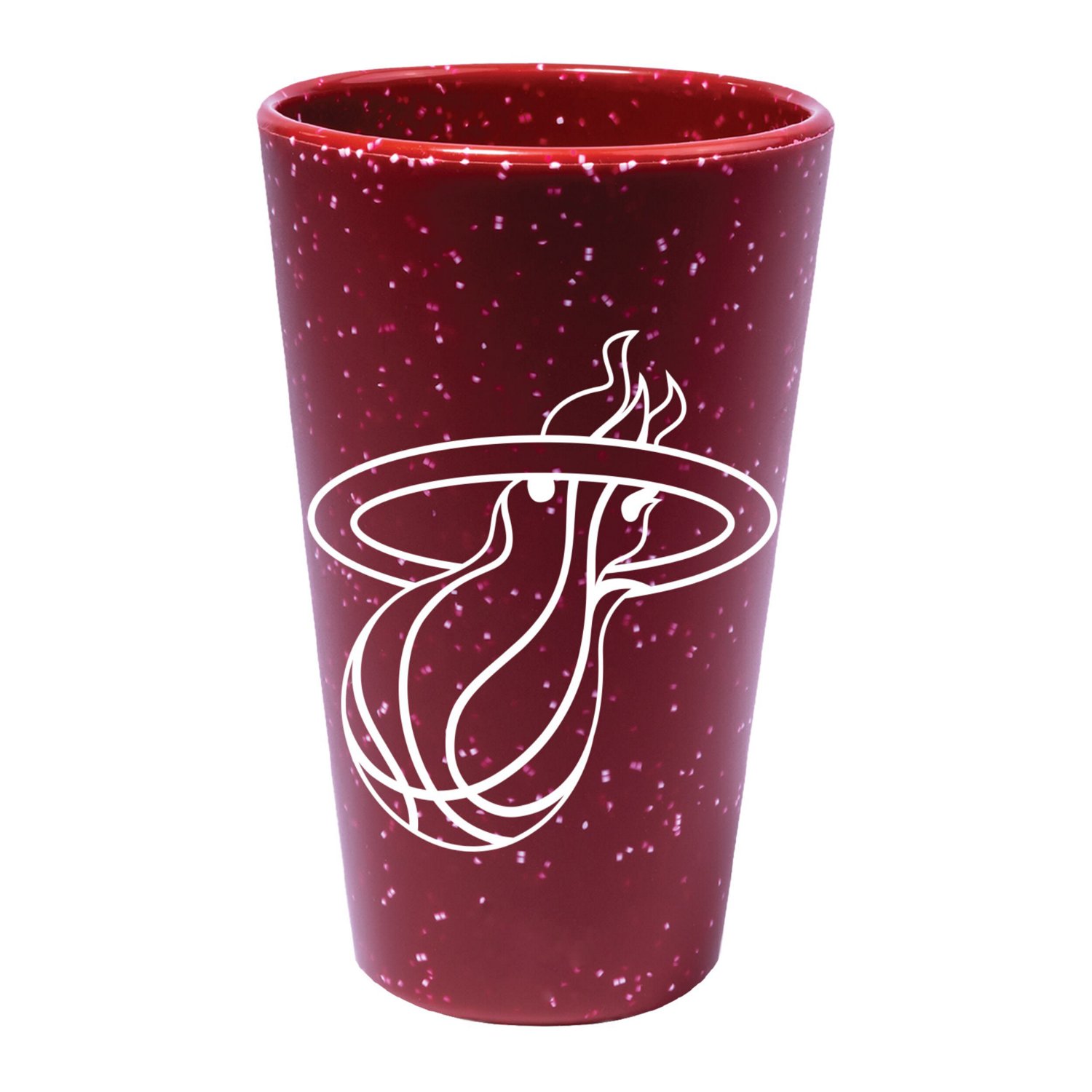 WinCraft Miami Heat 16oz Team Color Silicone Pint Glass - view number 1
