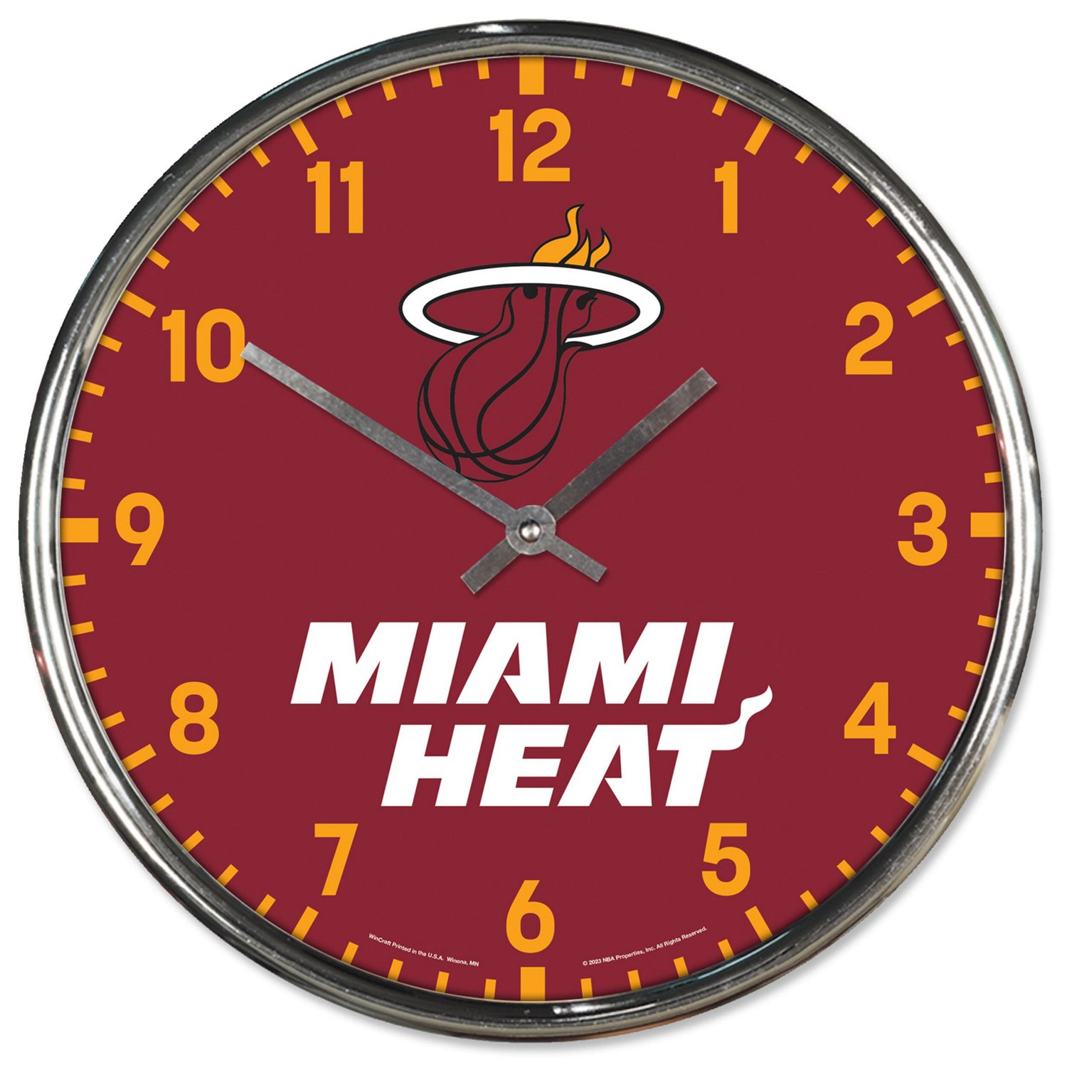 WinCraft Miami Heat Wall Clock                                                                                                   - view number 1