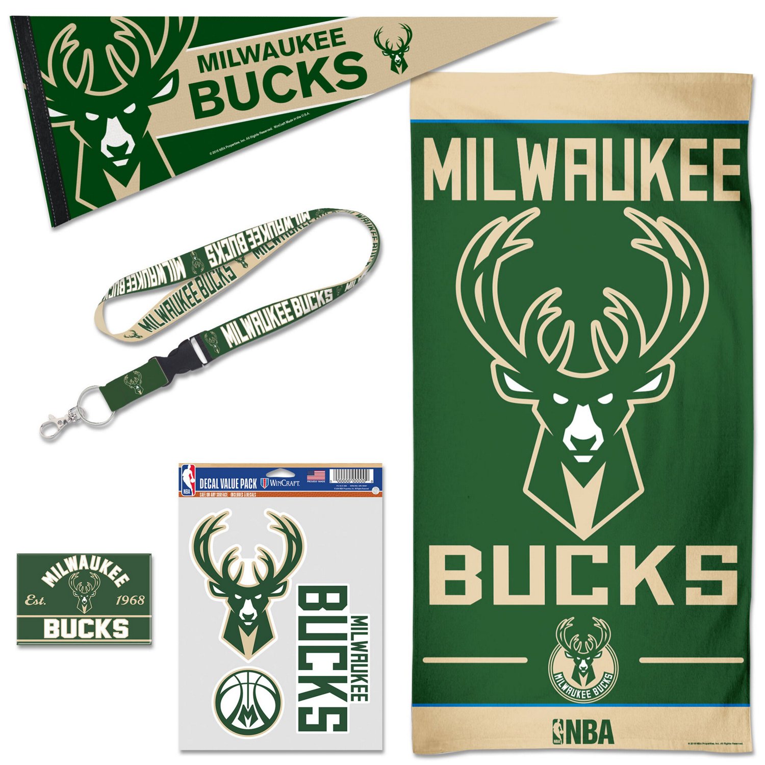 WinCraft Milwaukee Bucks House Fan Accessories Pack - view number 1