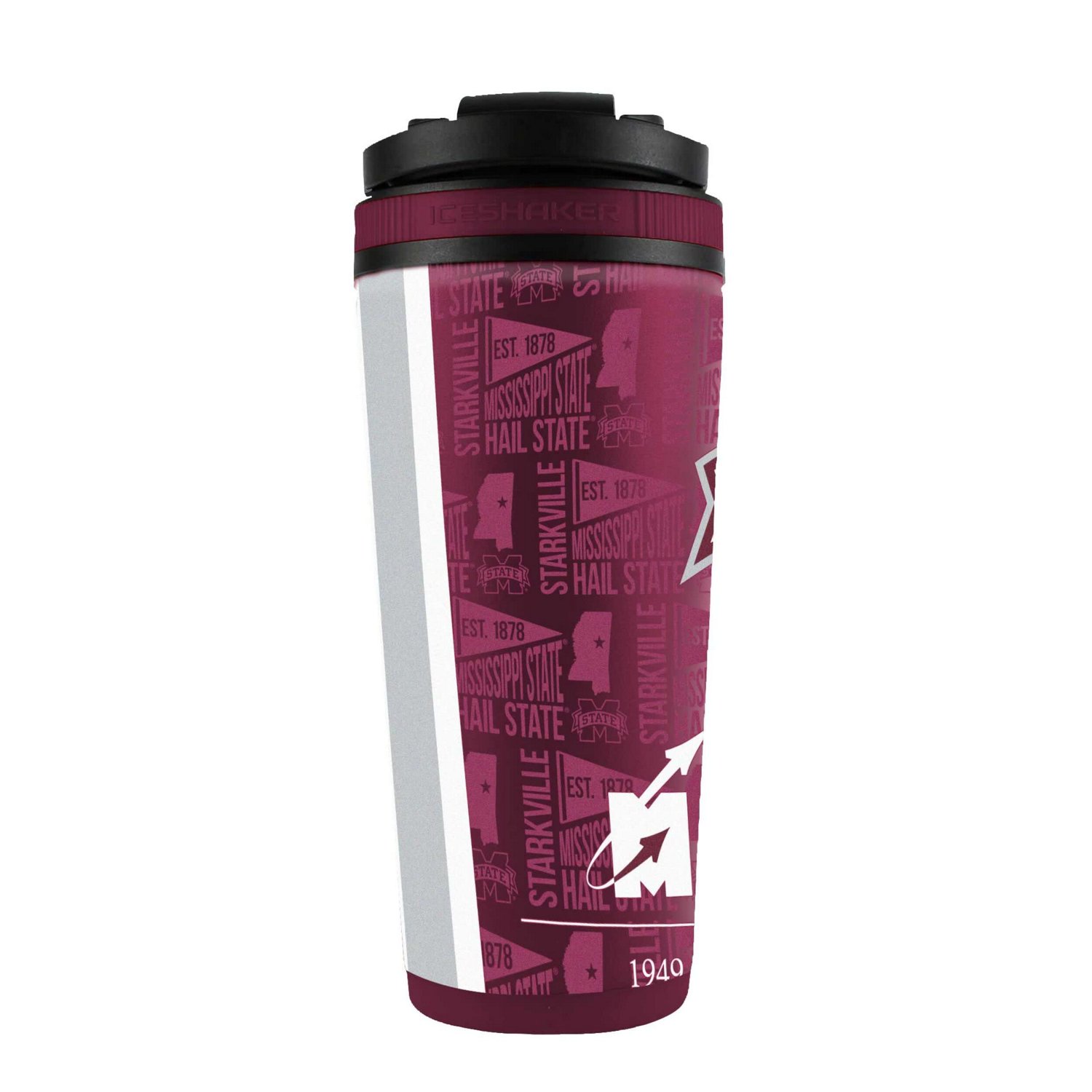 WinCraft Mississippi State Bulldogs 26oz 4D Stainless Steel Ice Shaker Bottle - view number 2