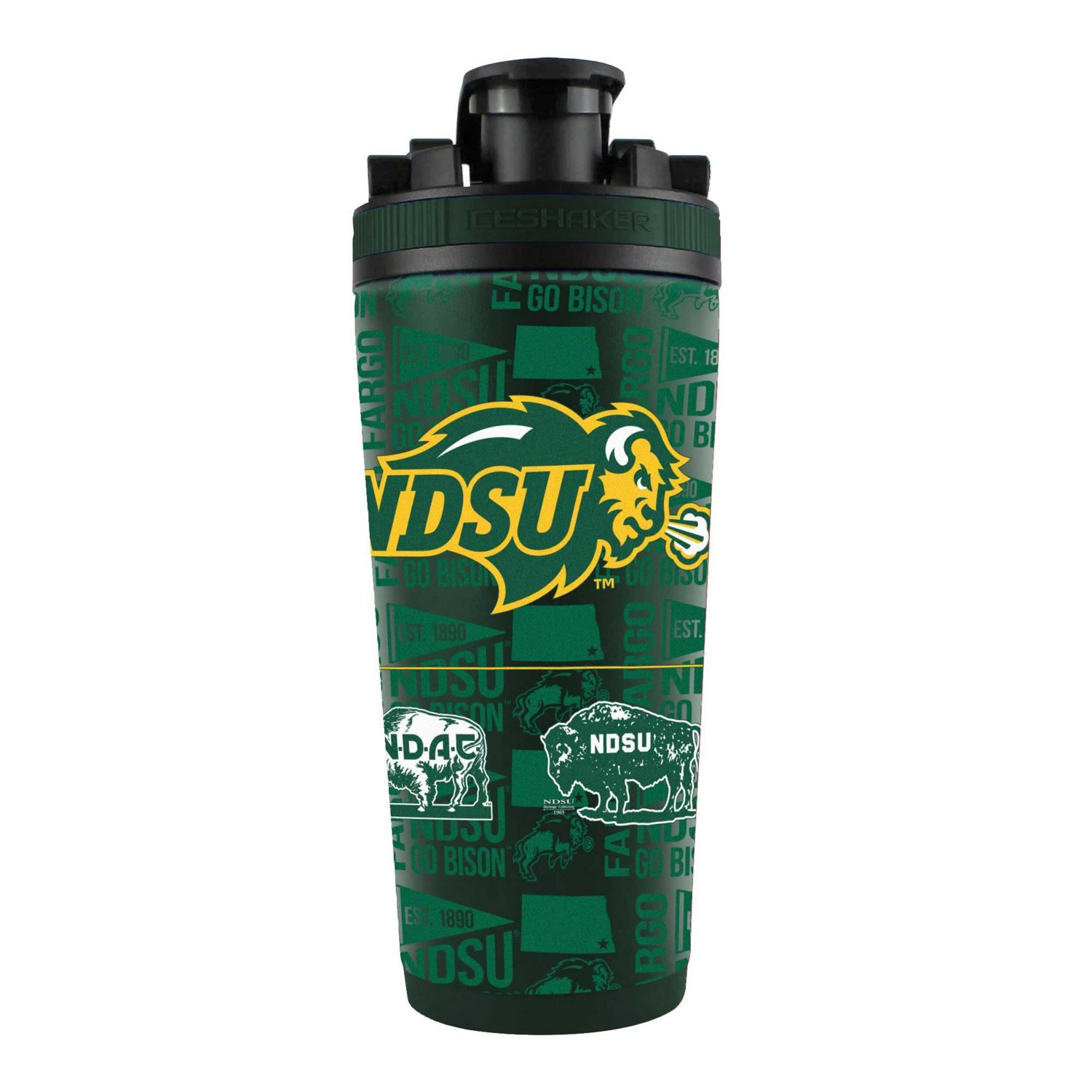 WinCraft NDSU Bison 26oz 4D Stainless Steel Ice Shaker Bottle