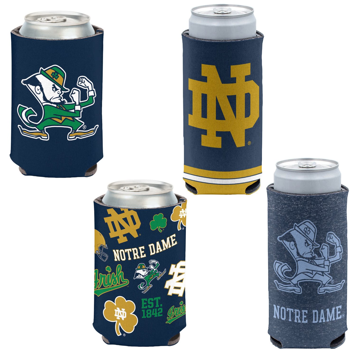 WinCraft Notre Dame Fighting Irish 4-Pack 12oz Can  Slim Can Cooler Set - view number 1