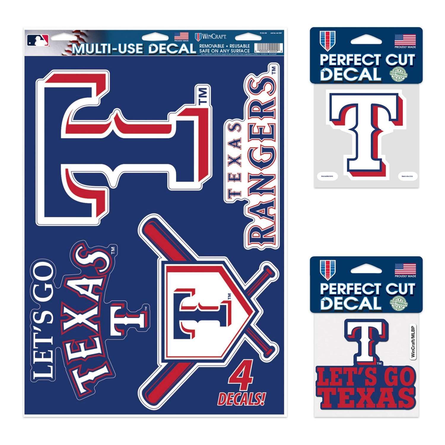 WinCraft Texas Rangers Decal Variety Pack - view number 1