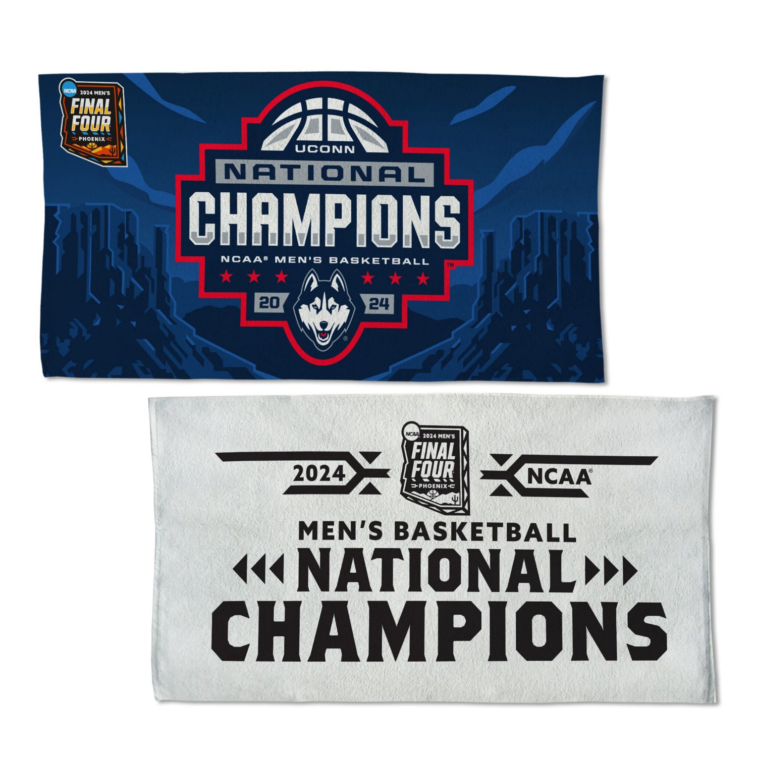 WinCraft UConn Huskies 2024 NCAA Men's Basketball National Champs Locker Room On-Court Double-Sided Celebration Towel            - view number 3