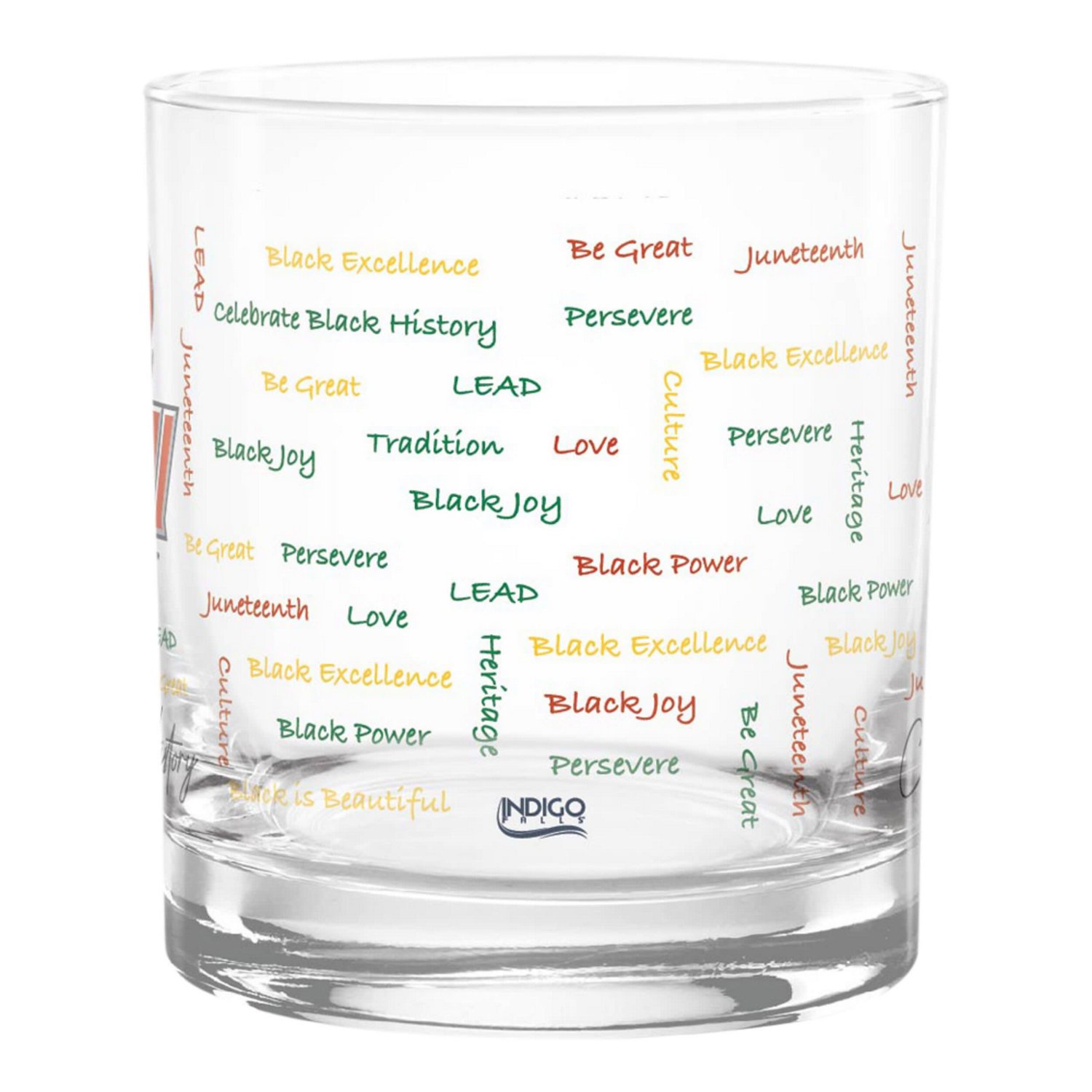 Winston-Salem State Rams 14oz History Month Rocks Glass                                                                          - view number 2