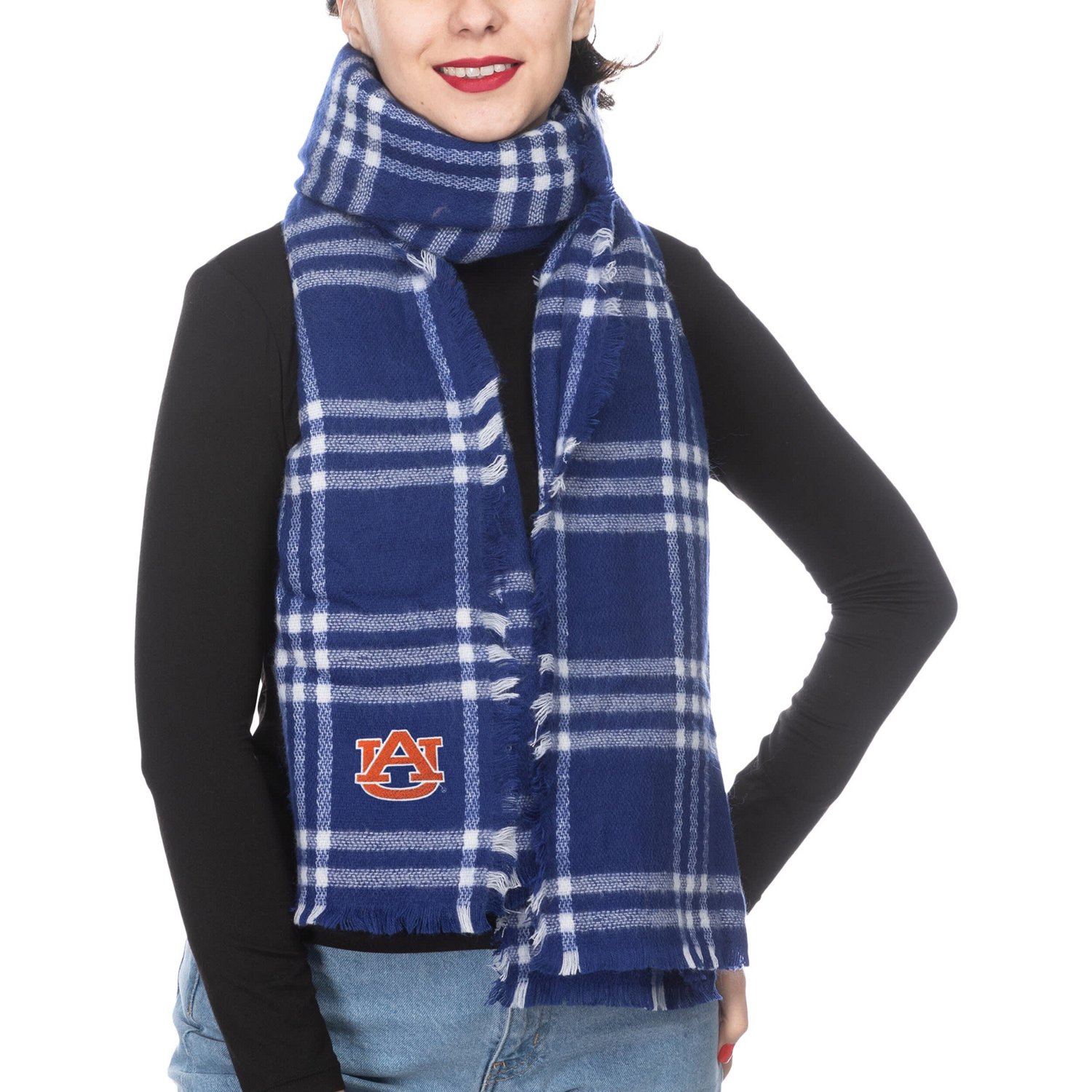 Women's ZooZatz Auburn Tigers Plaid Blanket Scarf - view number 1