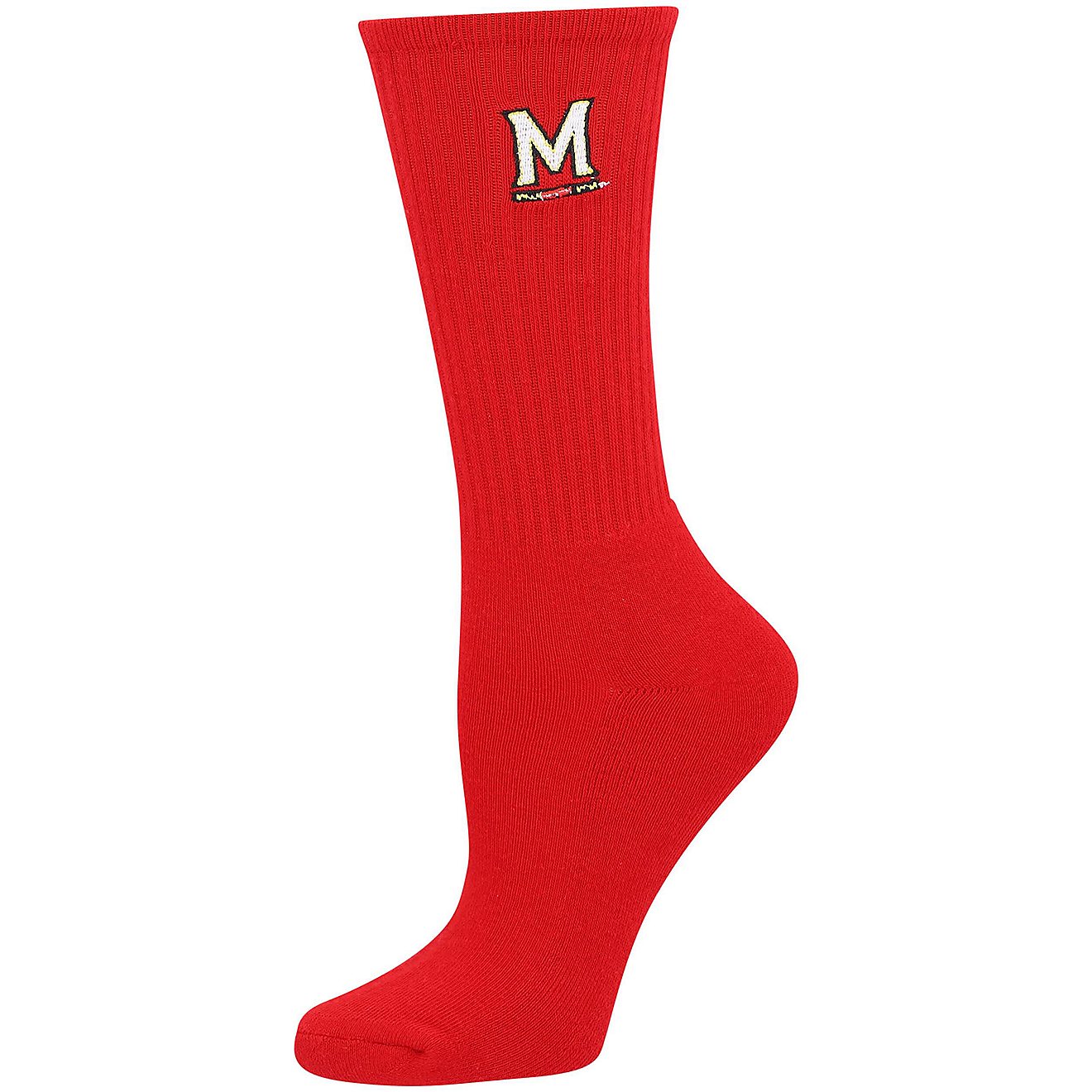 ZooZatz /White Maryland Terrapins 2-Pack Quarter-Length Socks                                                                    - view number 2