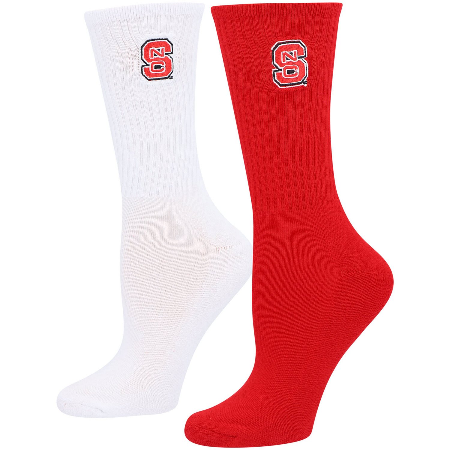 ZooZatz /White NC State Wolfpack 2-Pack Quarter-Length Socks