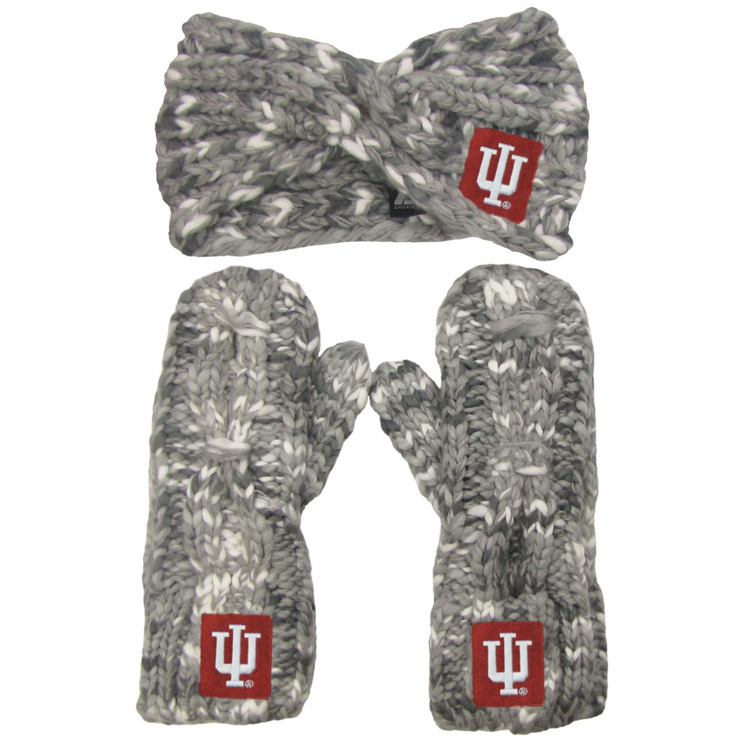 ZooZatz Indiana Hoosiers Logo Marled Headband and Mitten Set