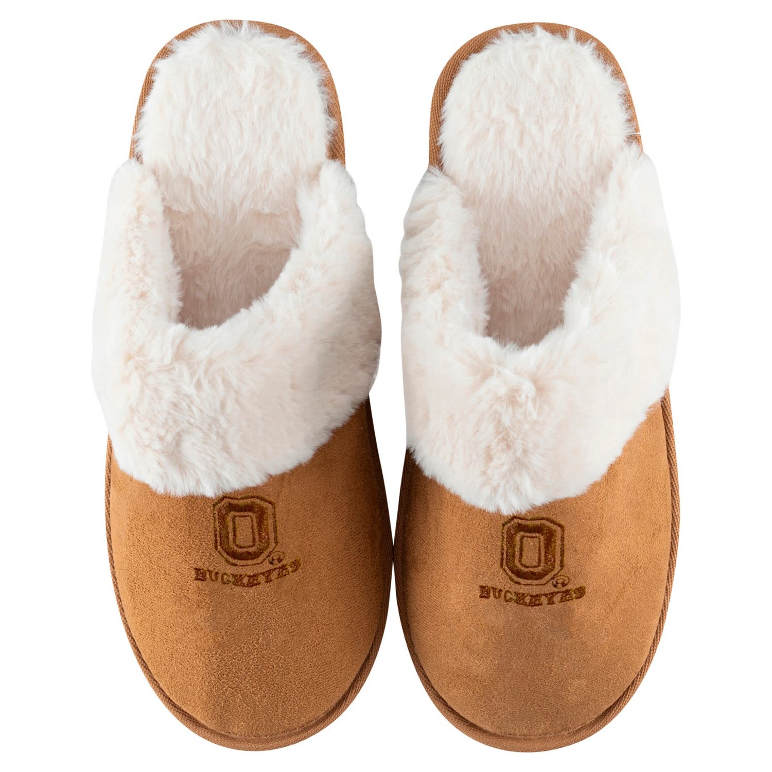 ZooZatz Ohio State Buckeyes Faux Fur Slippers