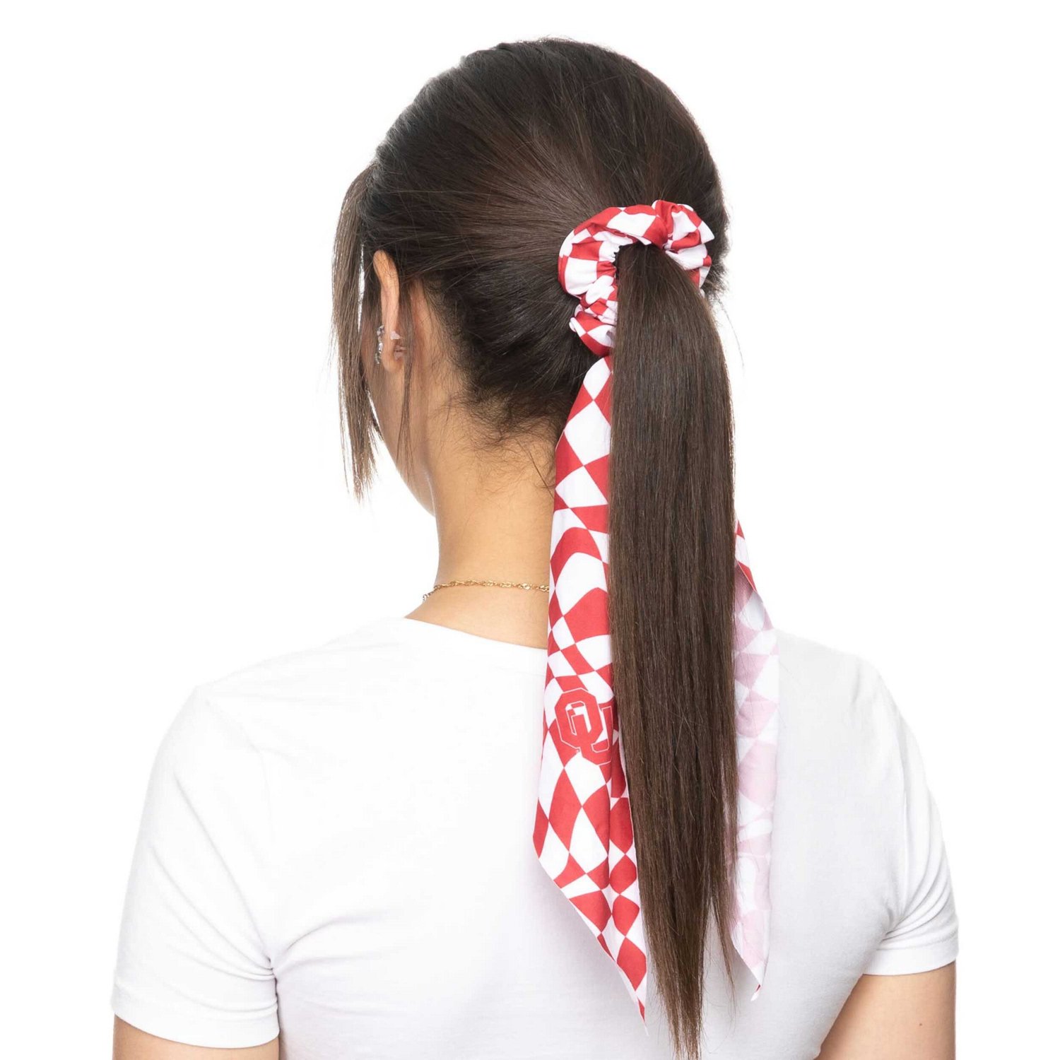 ZooZatz Oklahoma Sooners Checkered Scrunchie Scarf - view number 2