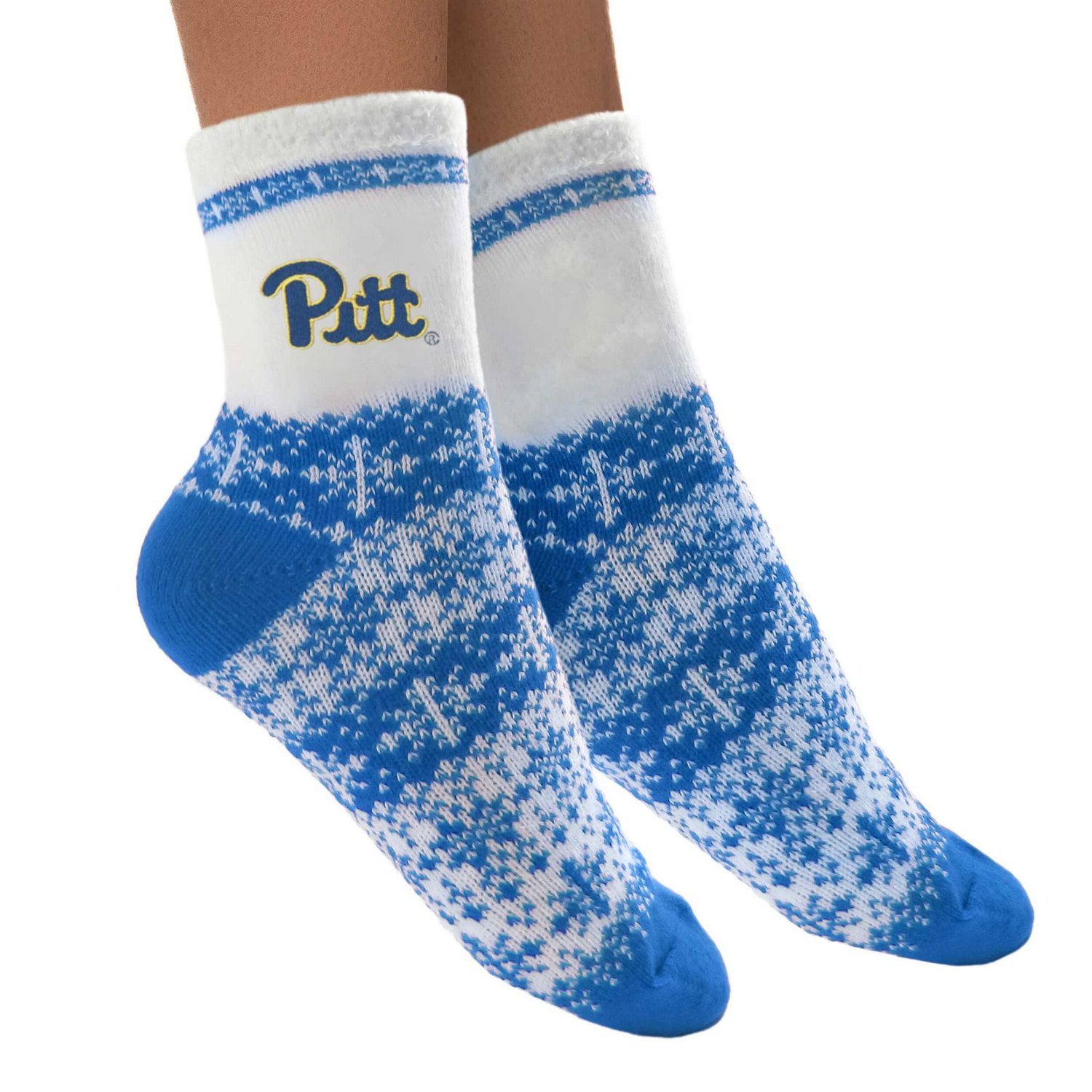 ZooZatz Pitt Panthers Fuzzy Holiday Crew Socks