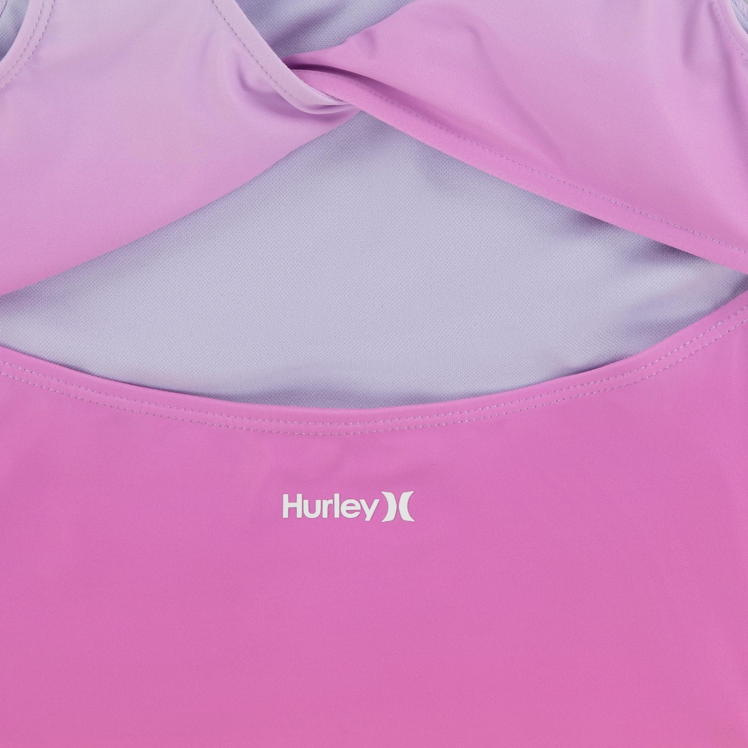 Hurley Girls' Pink Ombre 1-Piece Swimsuit - view number 3