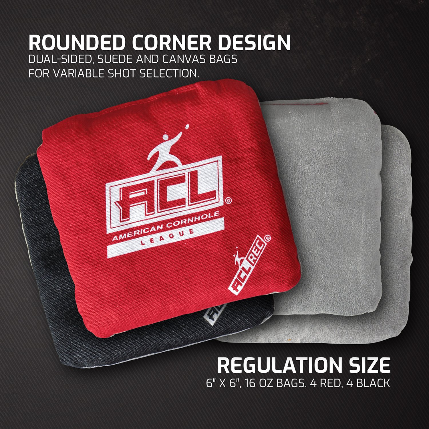 ACL® REC Rounded Corner Stick-N-Slick Cornhole Bags - view number 3
