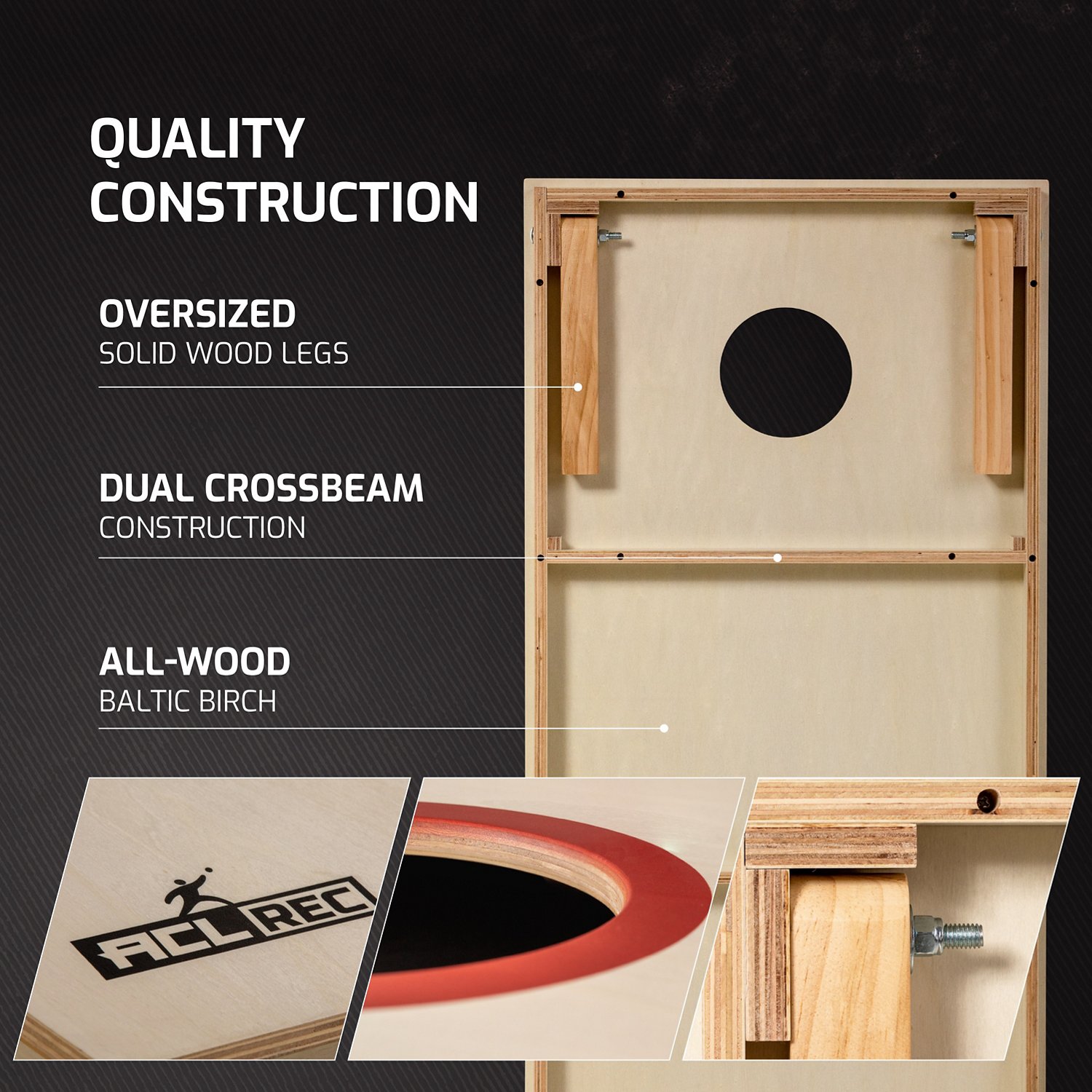 American Cornhole League ACL REC 2x4 Cornhole Board