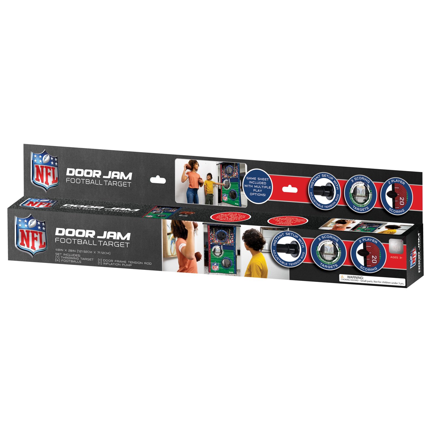 Franklin Sports NFL Inflatable Target Toss Game - Kids Mini Football  Throwing Game Set - Portable Indoor + Outdoor Toy Football Target + Mini