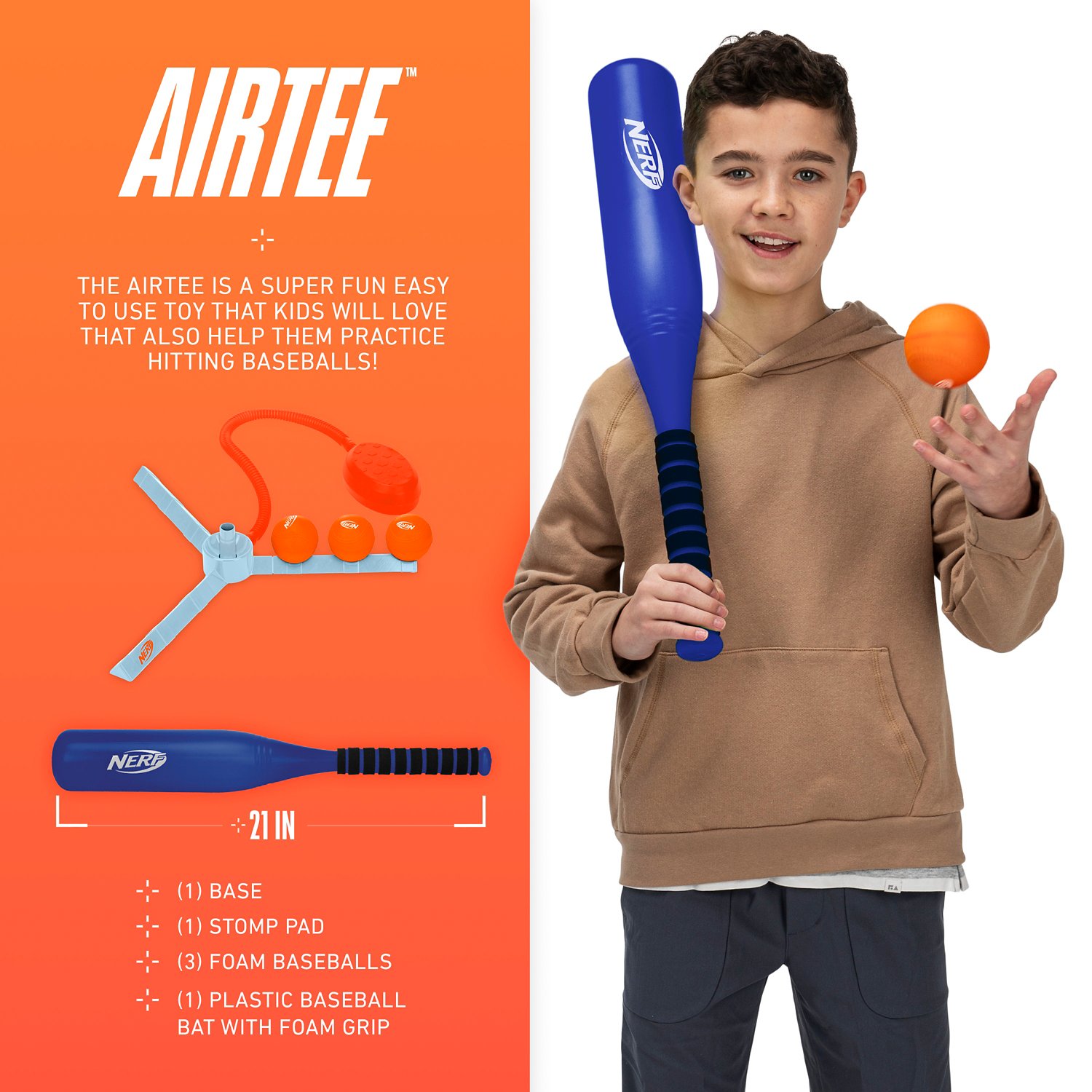 NERF Airtee Baseball Tee Set