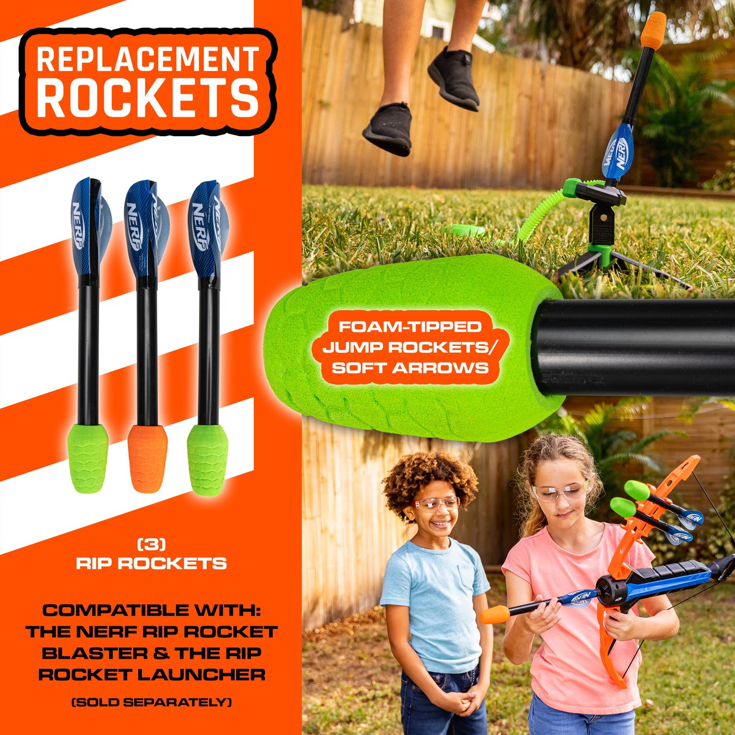 NERF Universal Replacement Rip Rockets 3-Pack