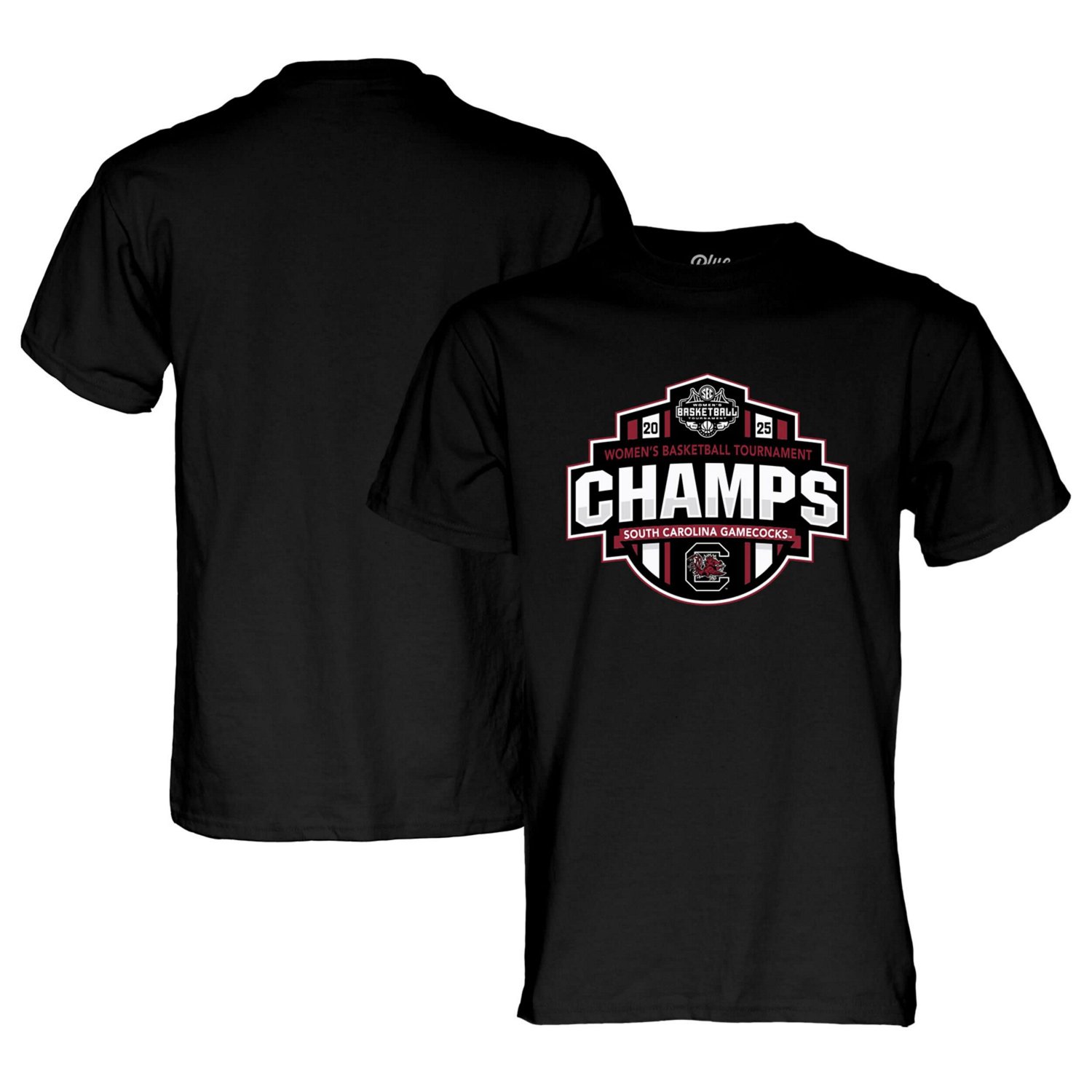 84 South Carolina Gamecocks 2025 SEC Wo Basketball Conference Tournament Champions Locker Room T-Shirt