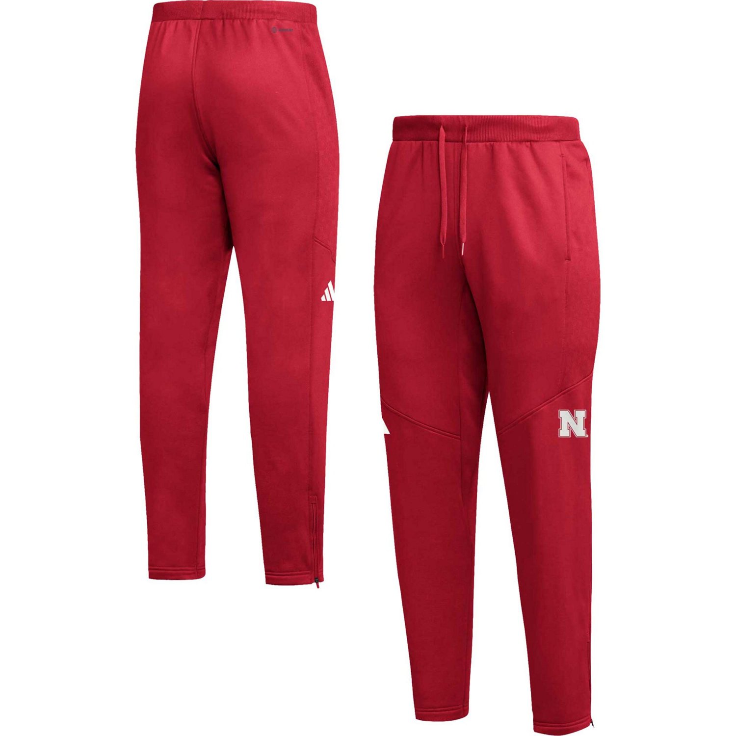 adidas Nebraska Huskers 2023 Travel AEROREADY Tapered Pants                                                                      - view number 1