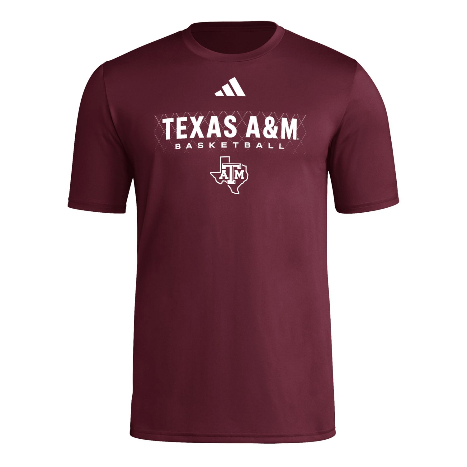 adidas Texas AM Aggies Locker On-Court The Fade Pregame AEROREADY T-Shirt