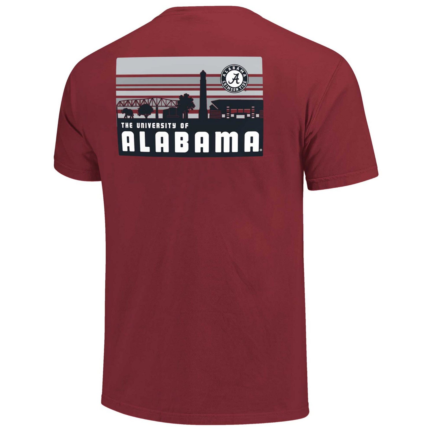 Alabama Tide Striped Campus Skyline T-Shirt                                                                                      - view number 3