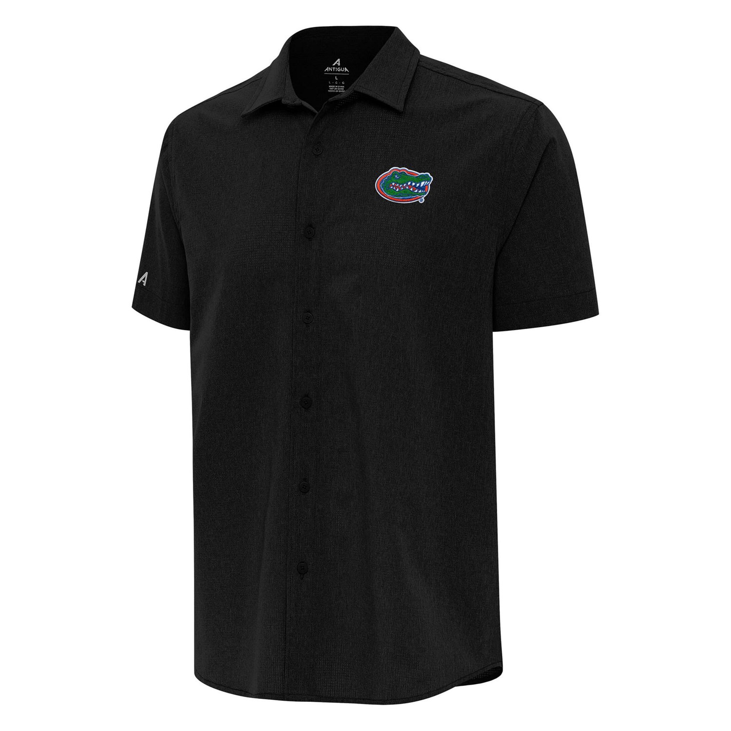 Antigua Florida Gators Activate Woven Short Sleeve Button-Down Shirt