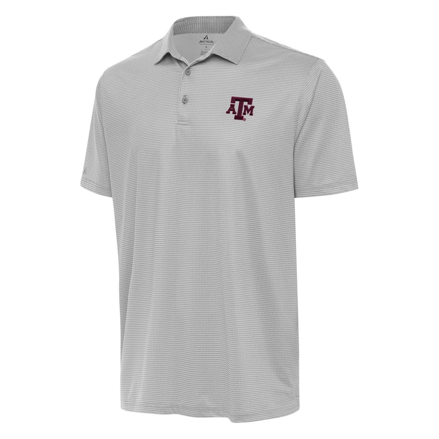 Antigua Gray Texas AM Aggies Rings Polo