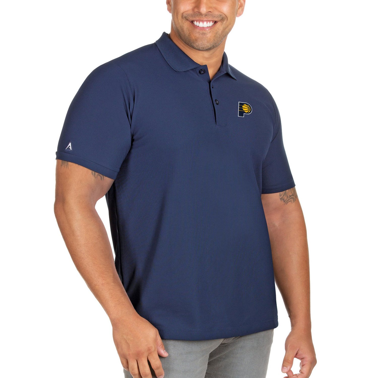 Antigua Indiana Pacers Big  Tall Legacy Pique Polo - view number 1