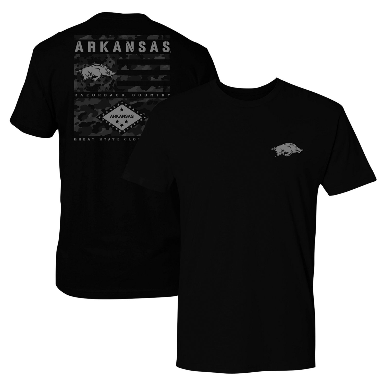 Arkansas Razorbacks Camo Flag Panel T-Shirt