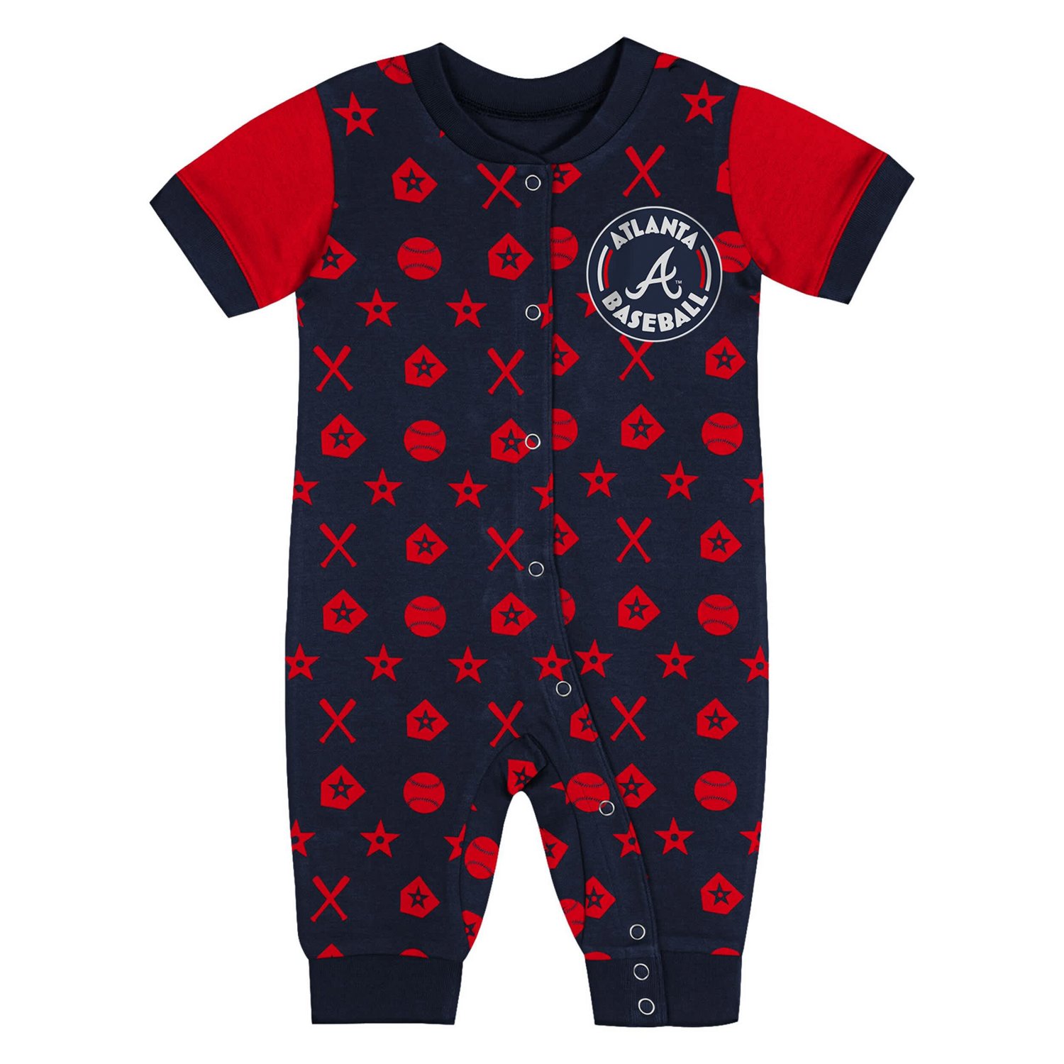 Atlanta Braves Full-Snap Coverall Bodysuit - view number 2